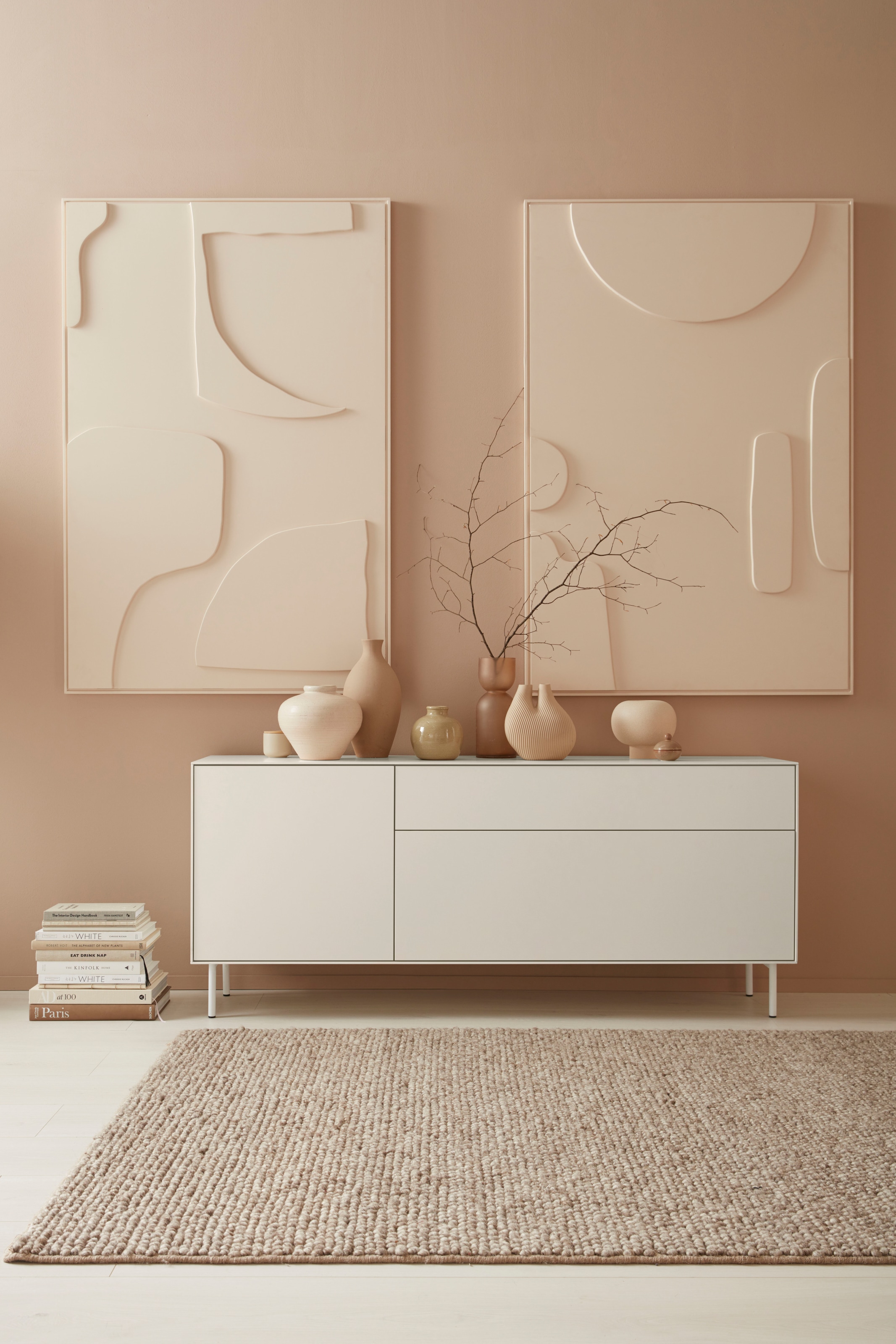 LeGer Home by Lena Gercke Lowboard »Essentials«, Breite: 127 cm, MDF lackiert, Push-to-open-Funktion