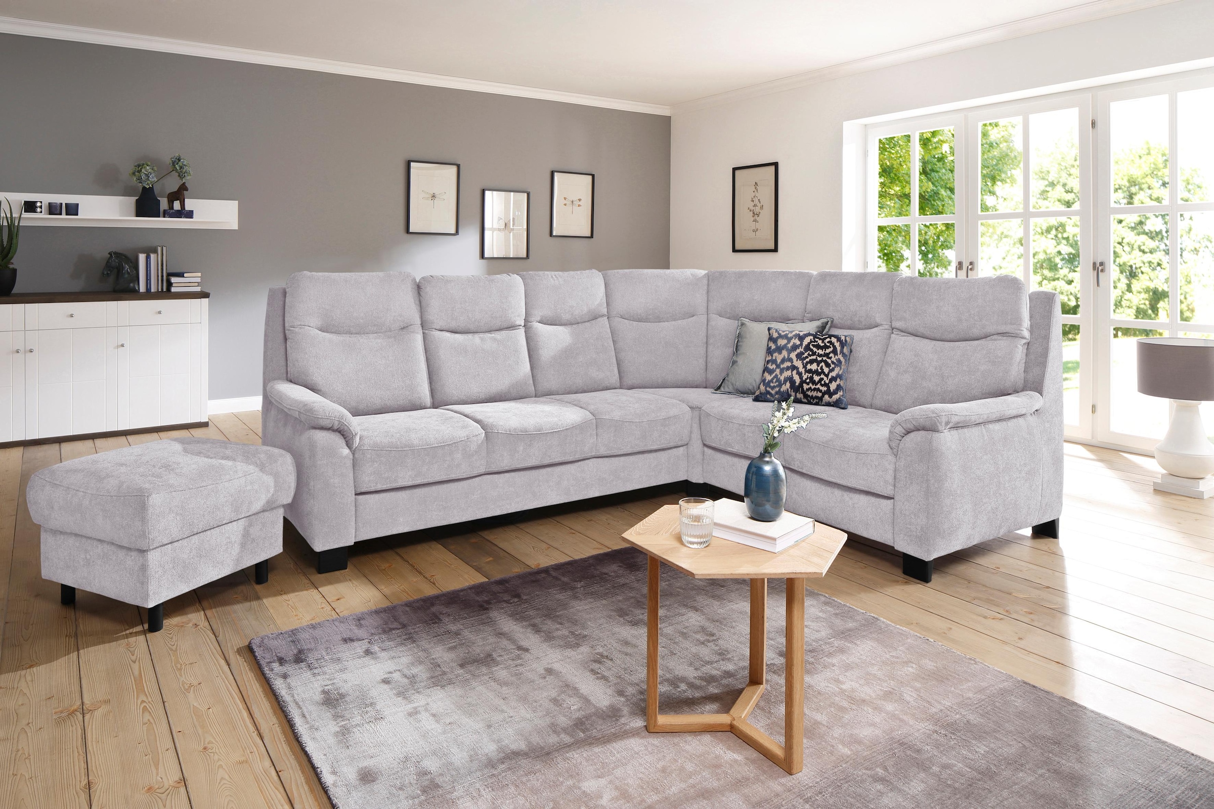 Home affaire Ecksofa »Boccaccio L-Form«, mit Federkern, incl. Kopfteilverst günstig online kaufen