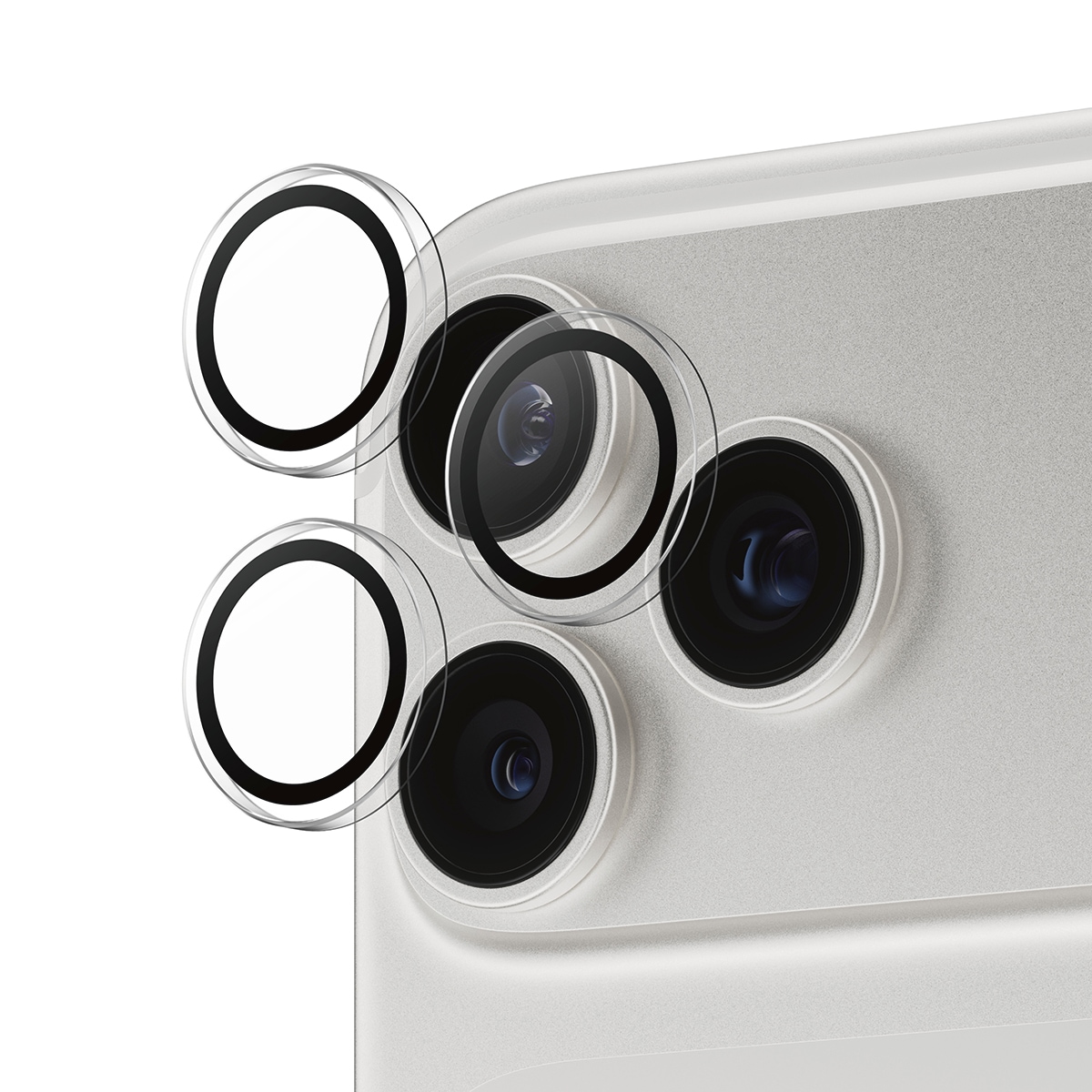 CARE by PanzerGlass Kameraschutzglas »Hoops Camera Lens Protector« für Apple iPhone 17 Pro/Pro Max;Apple iPhone 16 Pro/Pro Max Kameraschutz,Linsenschutz,Objektivschutz, kratz- & stoßfest