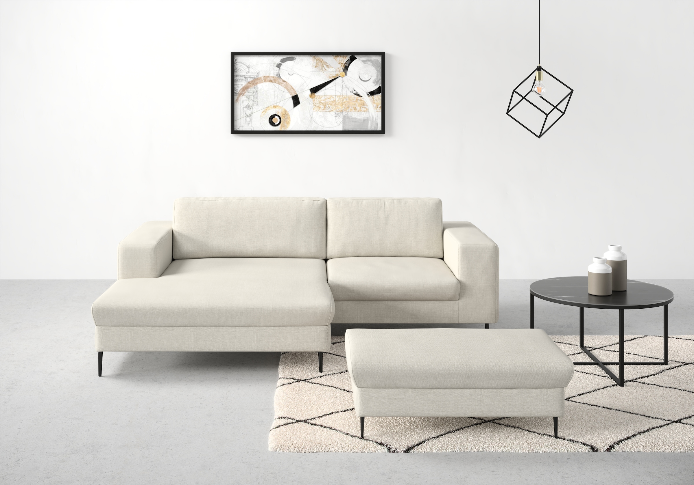 DOMO collection Ecksofa "Modica kompakt und elegant, Breite 244, L-Form", m günstig online kaufen