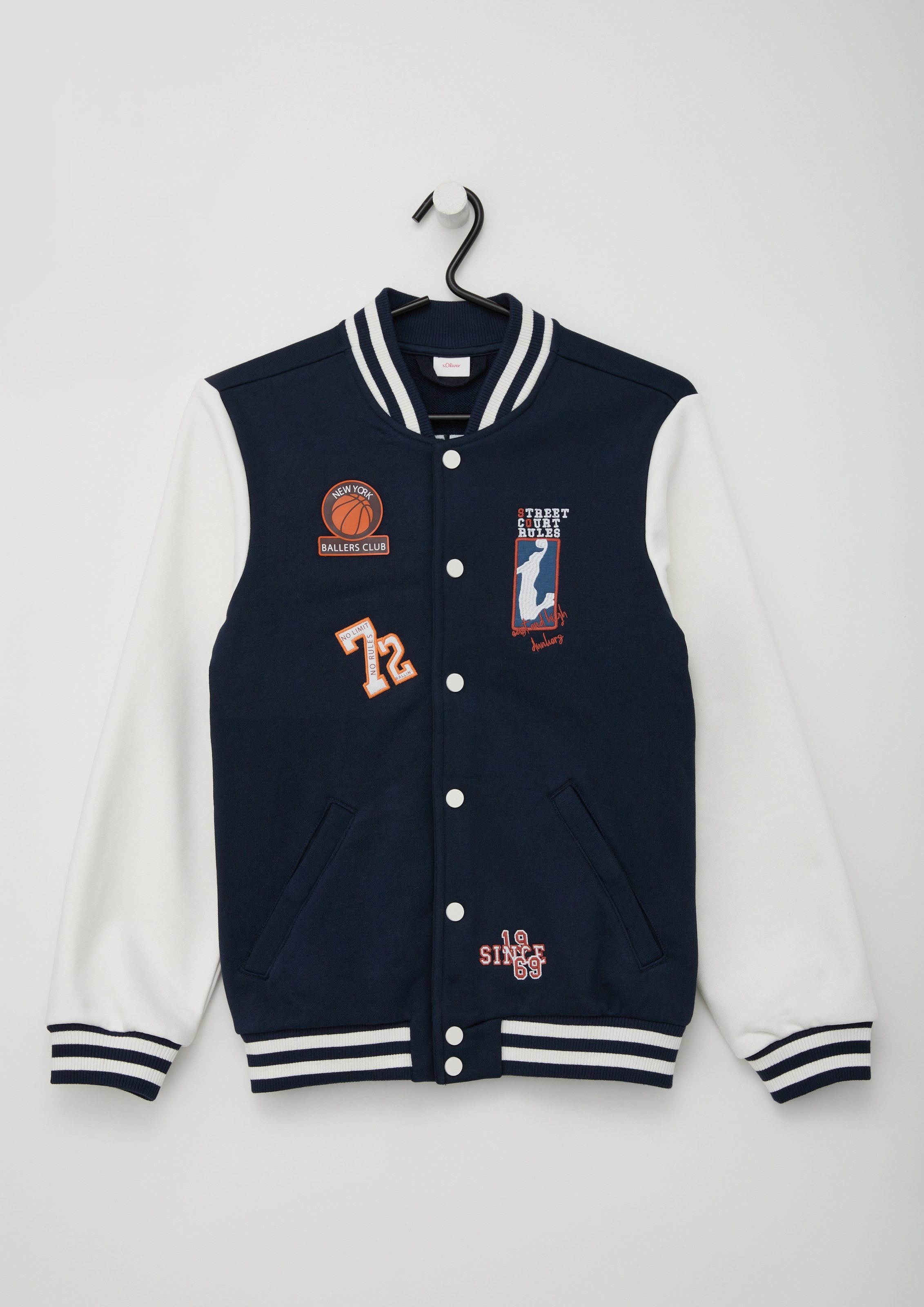 s.Oliver Junior Sweatjacke, mit Sport-Patches