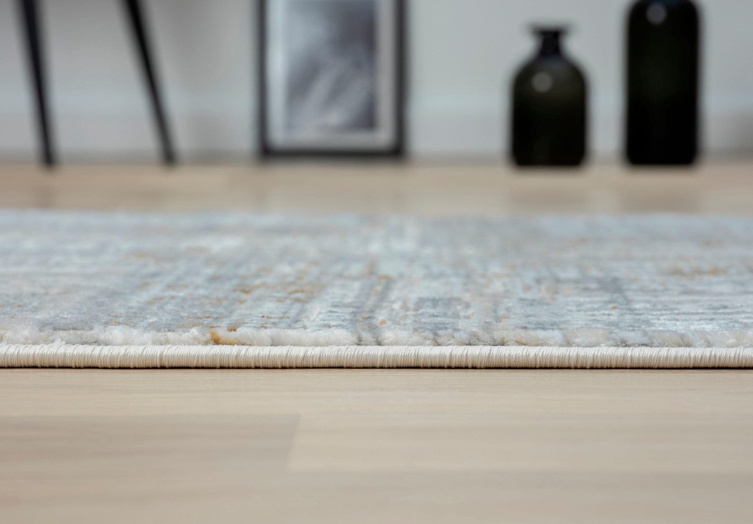 Myflair Möbel & Accessoires Teppich »My Taste«, rechteckig, 10 mm Höhe, Kurzflor, Retro-Design, besonders weich durch Microfaser, mit Fransen