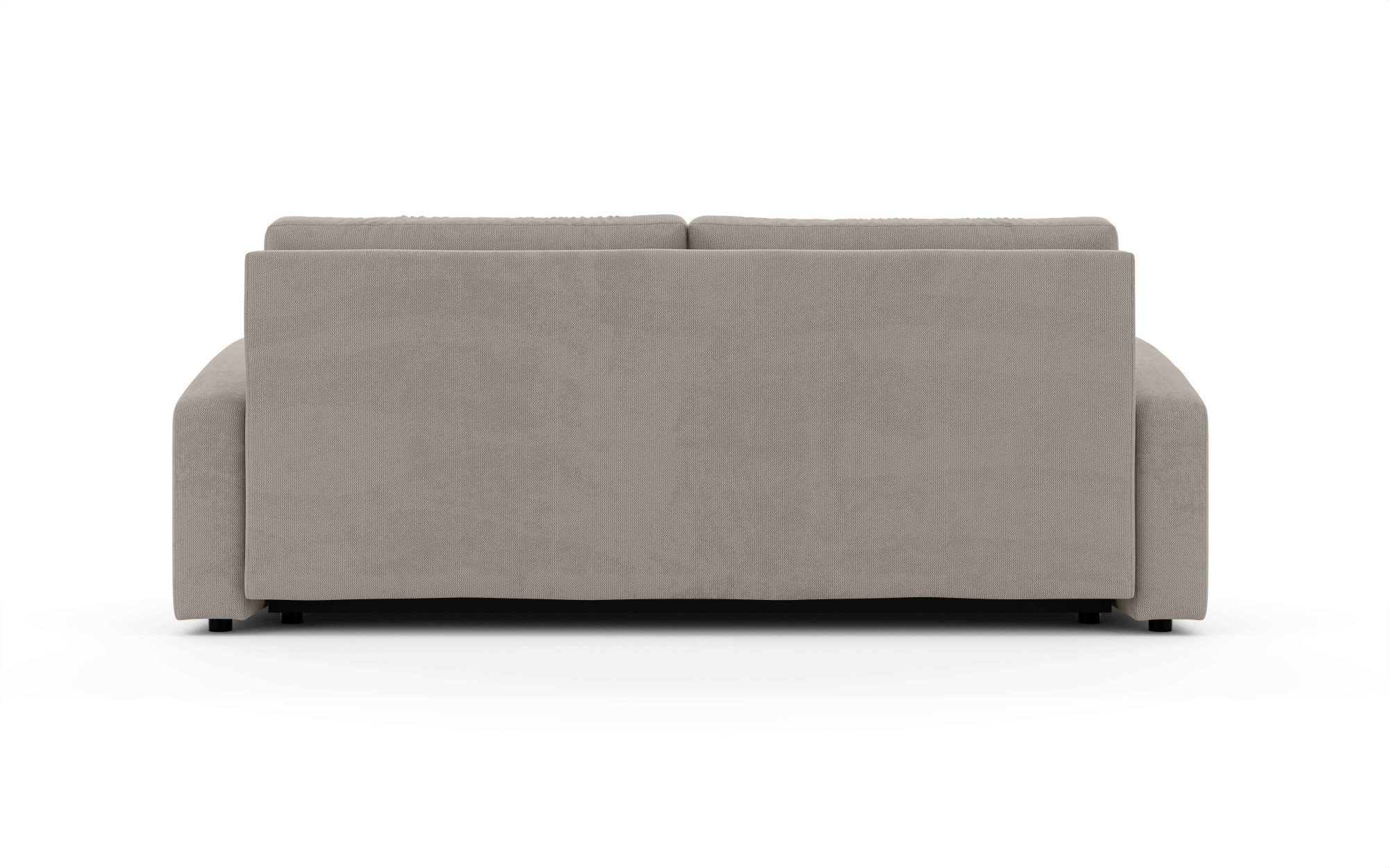 INOSIGN 3-Sitzer »JIGGS wahlweise Schlafsofa mit Bettkasten, Maße B/H/T: 228/96/110 cm«, Sofa mit Wellenunterfederung, enthält 2 Rückenkissen und 2 Zierkissen