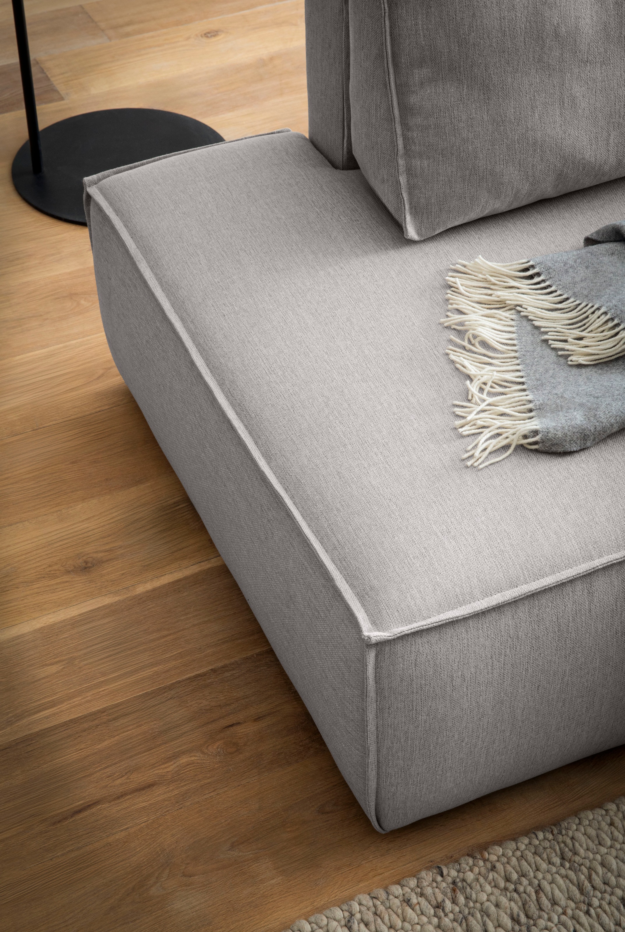 Home affaire Ecksofa »SHERWOOD, Schlafsofa in L-Form offen (275cm), Cord, Leinenoptik«, Schlaffunktion und Bettkasten, Kedernaht, hoher Sitz- & Liegekomfort