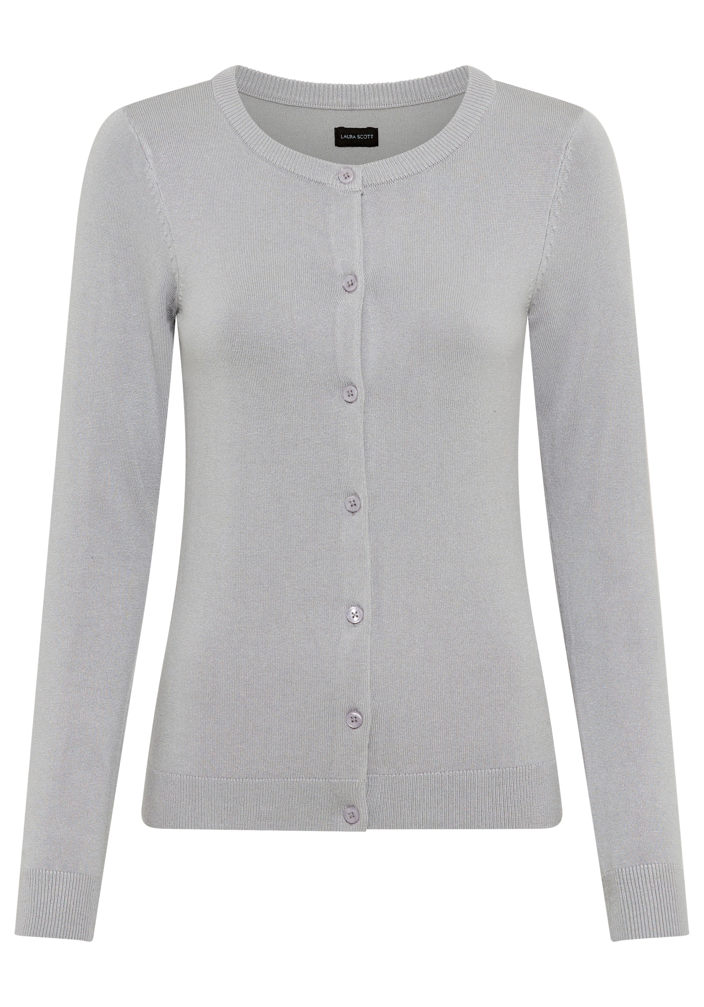 Laura Scott Strickjacke, in Basic Fit mit Rundhals und Knopfleiste