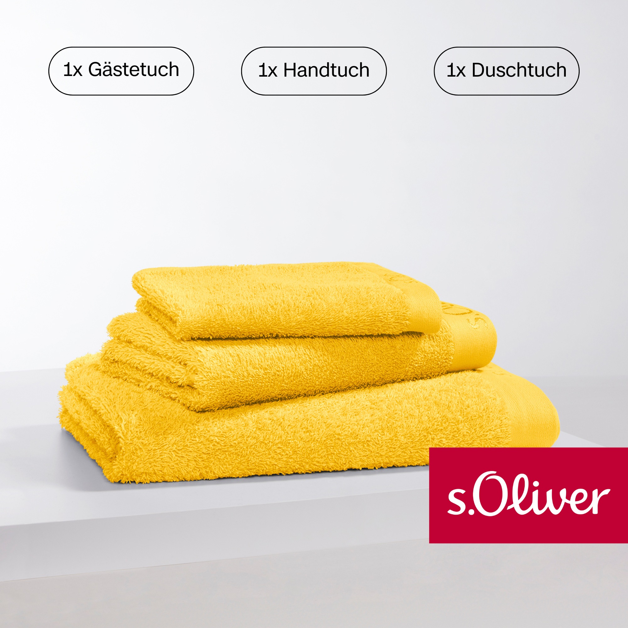 s.Oliver Handtuch Set »s.Oliver, Premium Qualität, 600 gr/m²,«, (Set, 3 St. günstig online kaufen