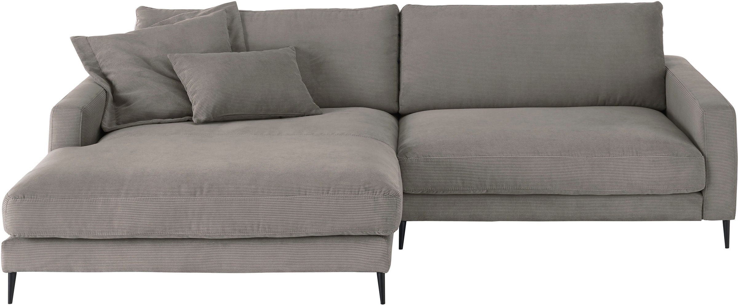 Home affaire Ecksofa »Downtown, B/T/H: 272/190/84 cm L-Form« weicher Sitzko günstig online kaufen