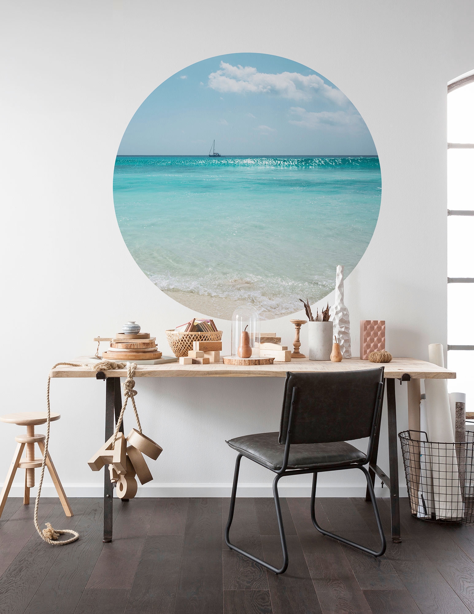 Komar Fototapete »Vlies selbstklebend - Lagoon - Größe 125 x 125 cm«, bedruckt, Wohnzimmer, Schlafzimmer