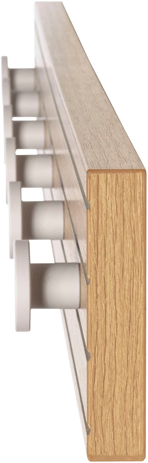 HAKU Wandgarderobe »Flurgarderobe, Garderobe, Garderobenhaken, Garderobenleiste,« 1 Stk. tlg. rechteckig - aus MDF Braun - B/T/H 80/4/9 cm