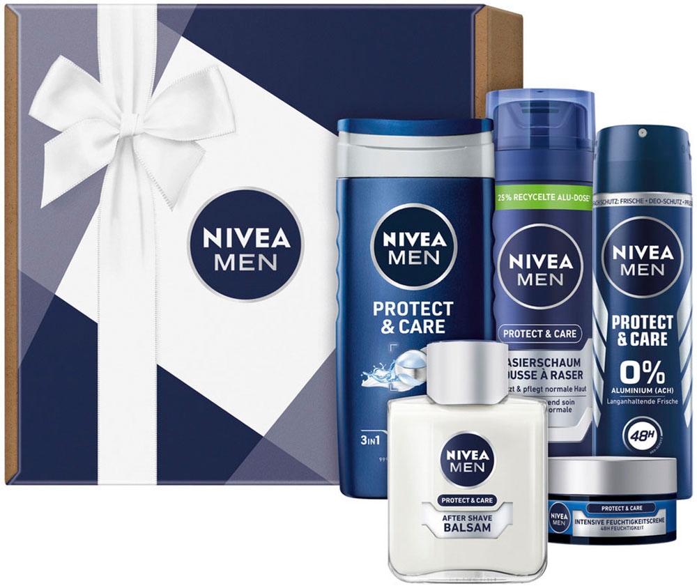 Nivea Men Pflege-Geschenkset »Protect & Care«, (5 tlg.)