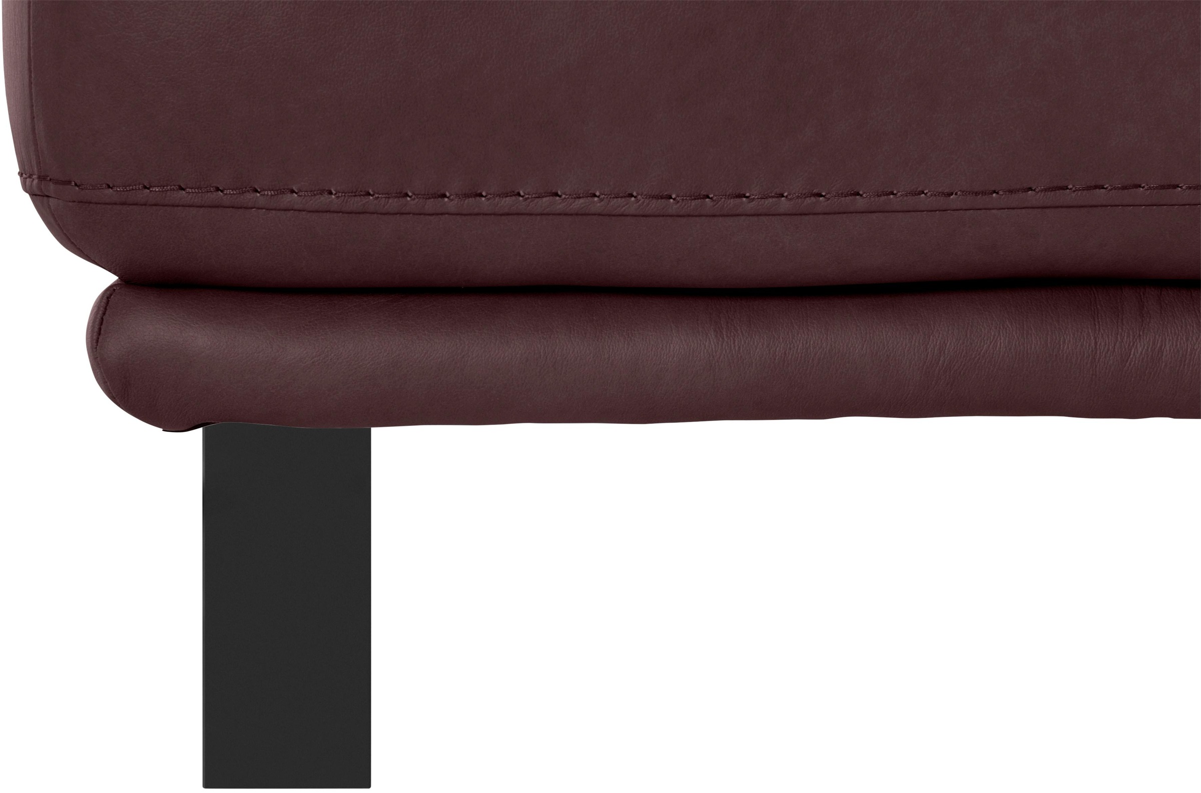 W.SCHILLIG Hocker »montanaa«, mit Metallkufen in Schwarz pulverbeschichtet, Breite 71 cm