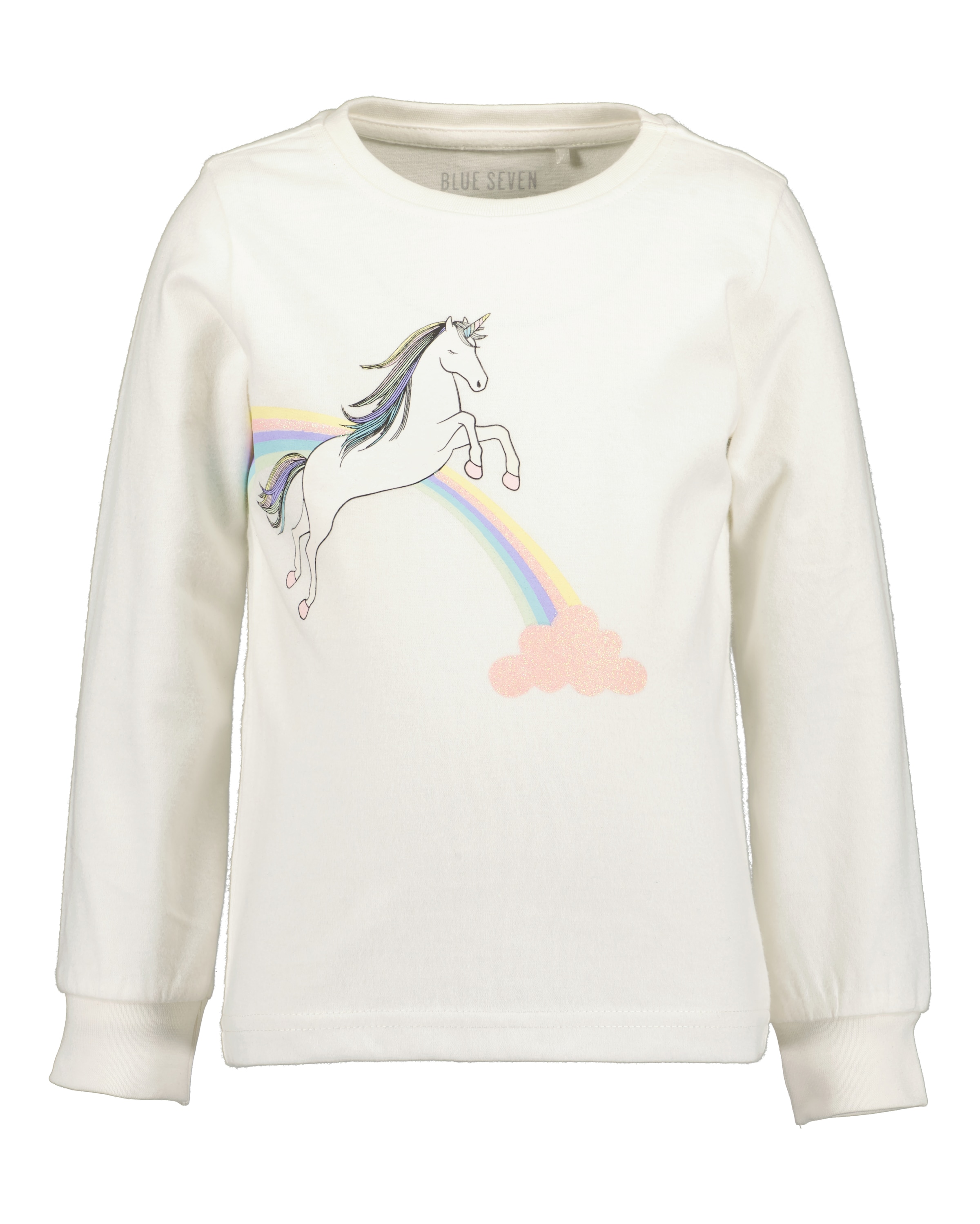 Blue Seven Pyjama Set, 2 tlg. mit süßem Einhorn-Frontmotiv