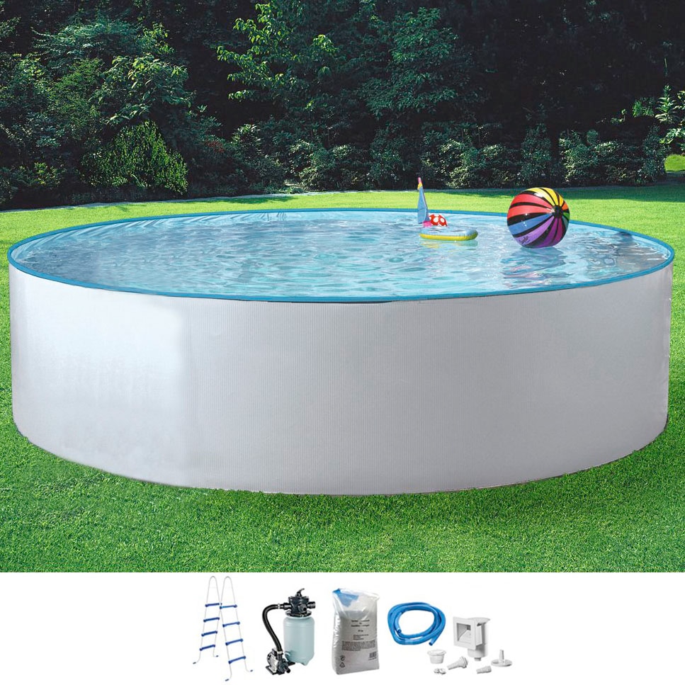 KONIFERA Rundpool »KENO«, (Set, 5 tlg.), inkl. hochwertigem Zubehör, Tiefe 110 cm, in versch. Größen
