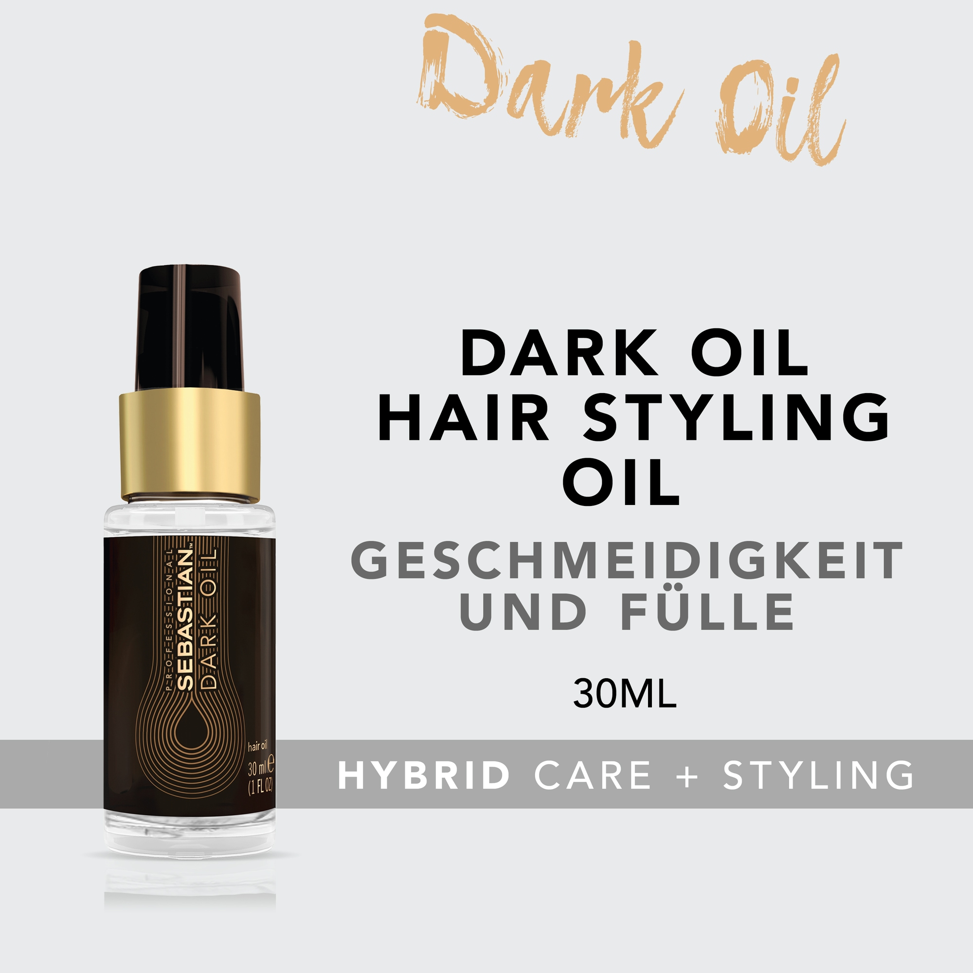 Sebastian Professional Haaröl »DarkOil Oil« leichte Pflege, reichhaltige Öle, sorgt für geschmeidiges Haar
