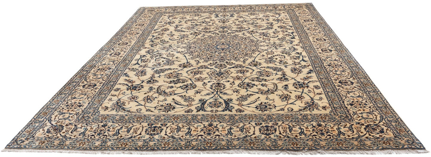 morgenland Wollteppich »Nain 9la Medaillon Beige 338 x 247 cm«, rechteckig, günstig online kaufen