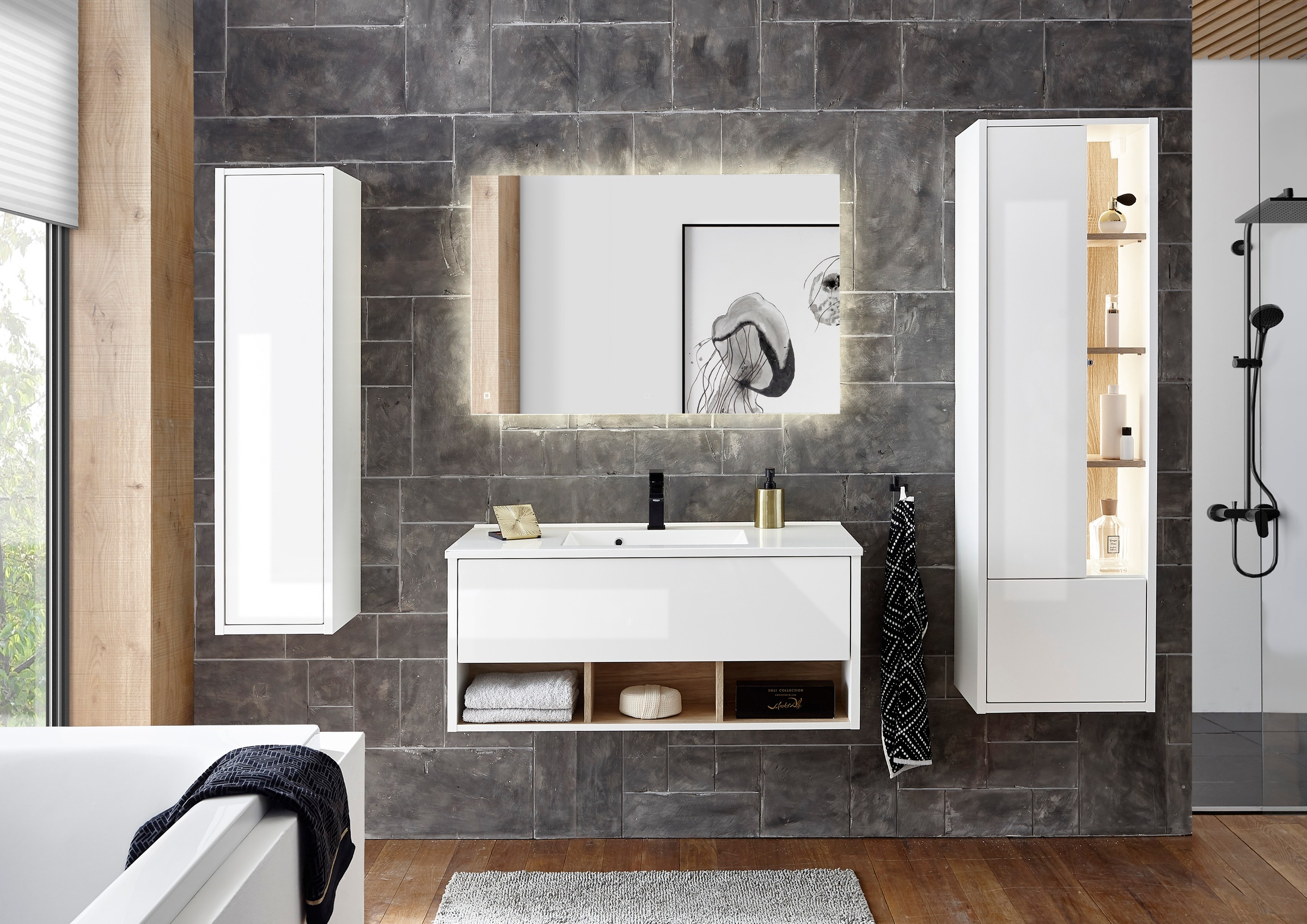 Places of Style Badmöbel-Set »Studio Line, Bad im modernen Design, 4-teilig günstig online kaufen