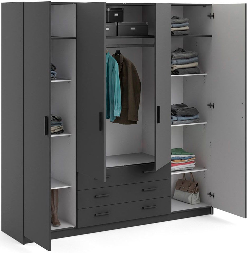 INOSIGN Kleiderschrank »Sprint Drehtürenschrank, Aufbewahrung Kasten Schrank Stauraum«, Breite 98,5/147 oder 195,5 cm, je mit Einlegeböden und Kleiderstange