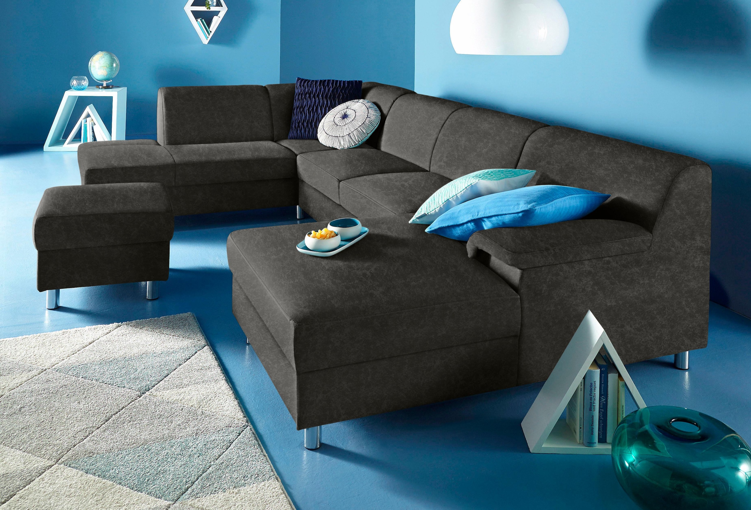 Home affaire Wohnlandschaft »Jamie, zeitloses Design, fester Sitzkomfort, v günstig online kaufen