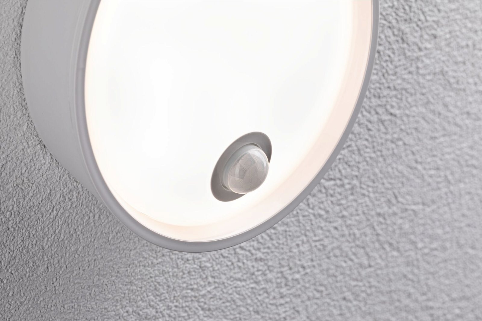 Paulmann LED Außen-Wandleuchte »Platomo IP44 rund 180mm 3000K 14,5W 1200lm 230V Kunststoff«, 1 flammig, Bewegungsmelder seewasserresistent