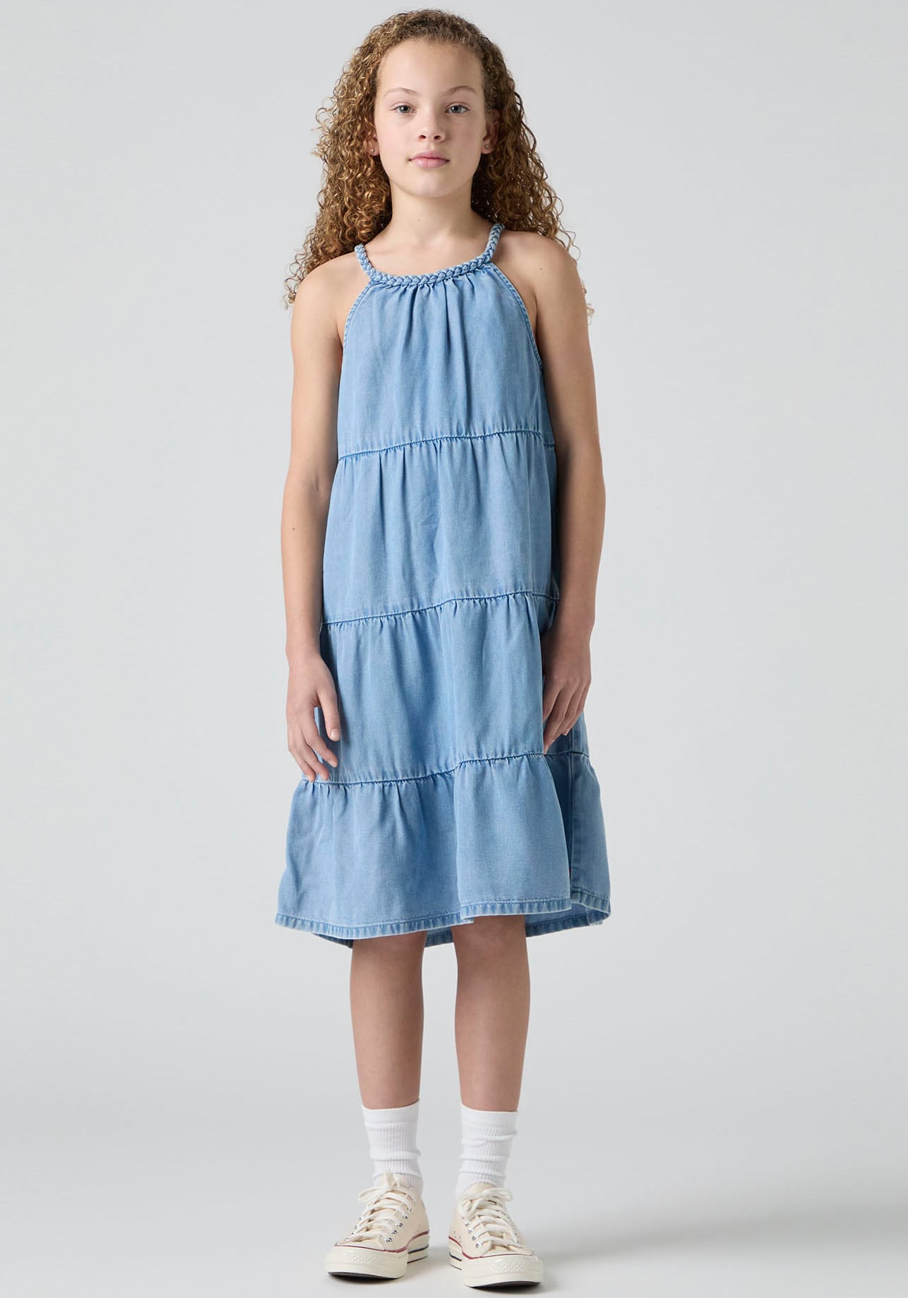Levi's® Kids Neckholderkleid »LVG HALTER TIERED DRESS«, mit horizontalen Nähten