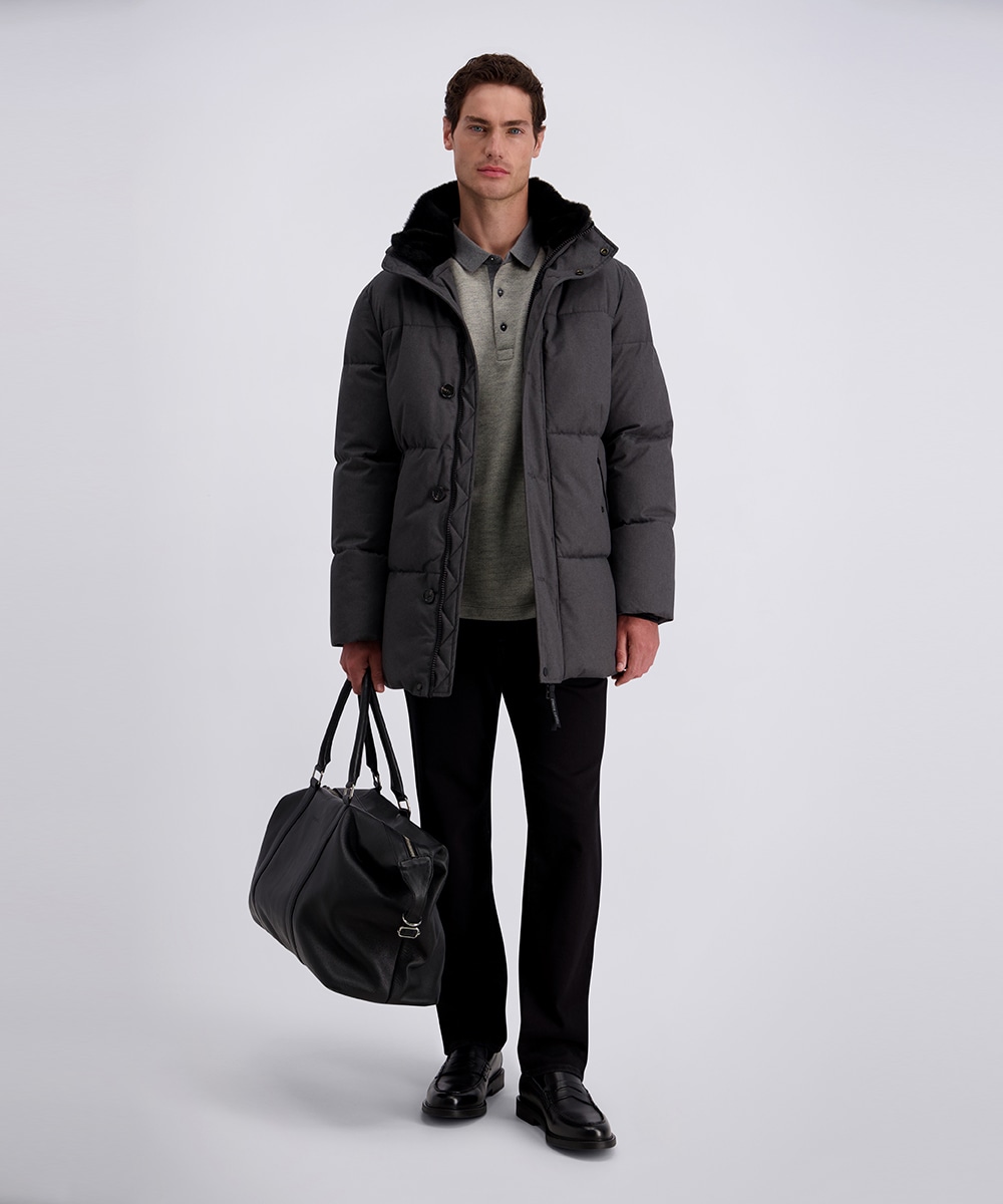 Pierre Cardin Winterjacke mit Kapuze mit abnehmbarer Kapuze, wasserabweisend, Regular Fit