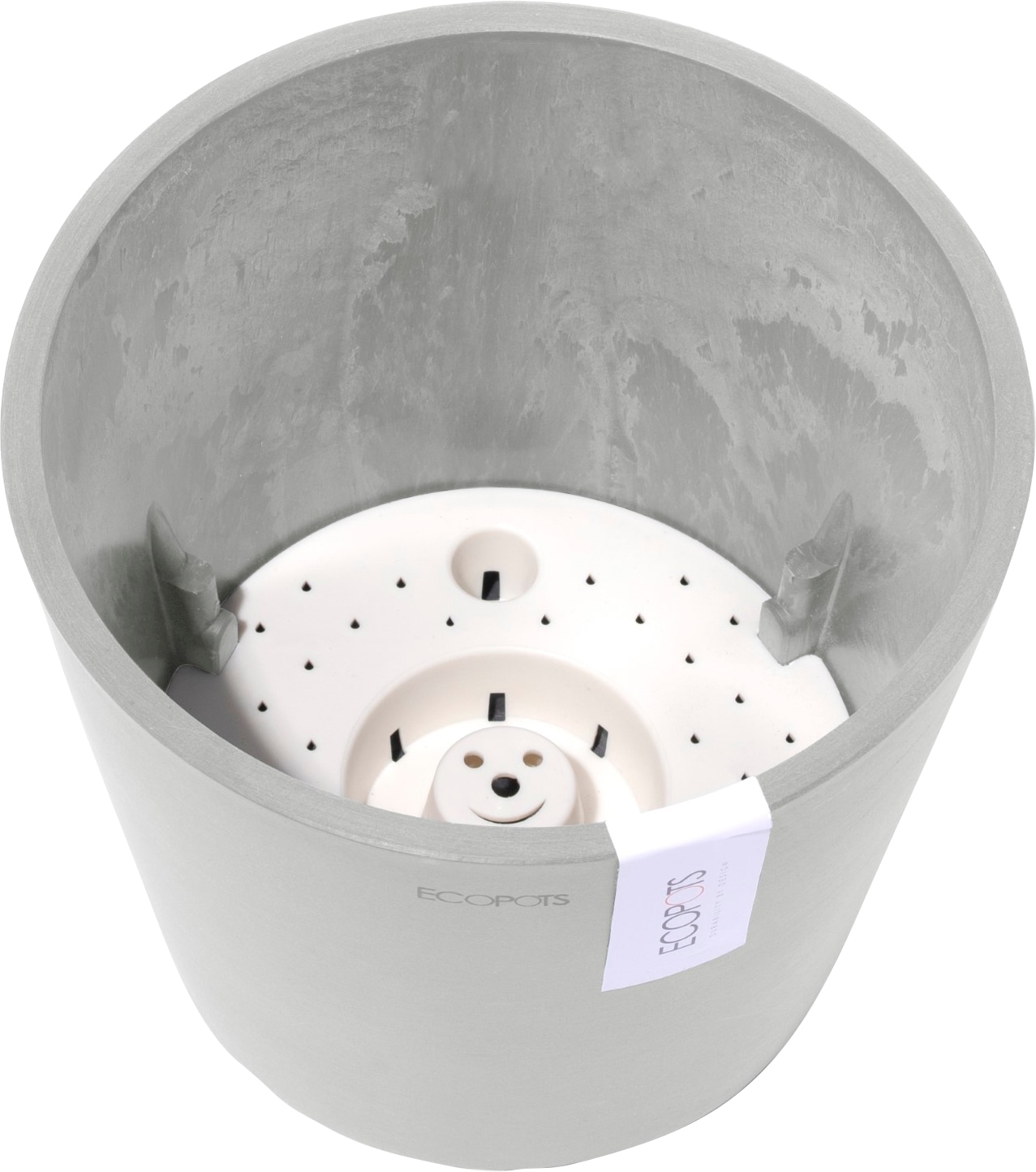 ECOPOTS Blumentopf »AMSTERDAM White Grey«, bestellen 20x20x17,5 Wasserreservoir online BxTxH: mit cm