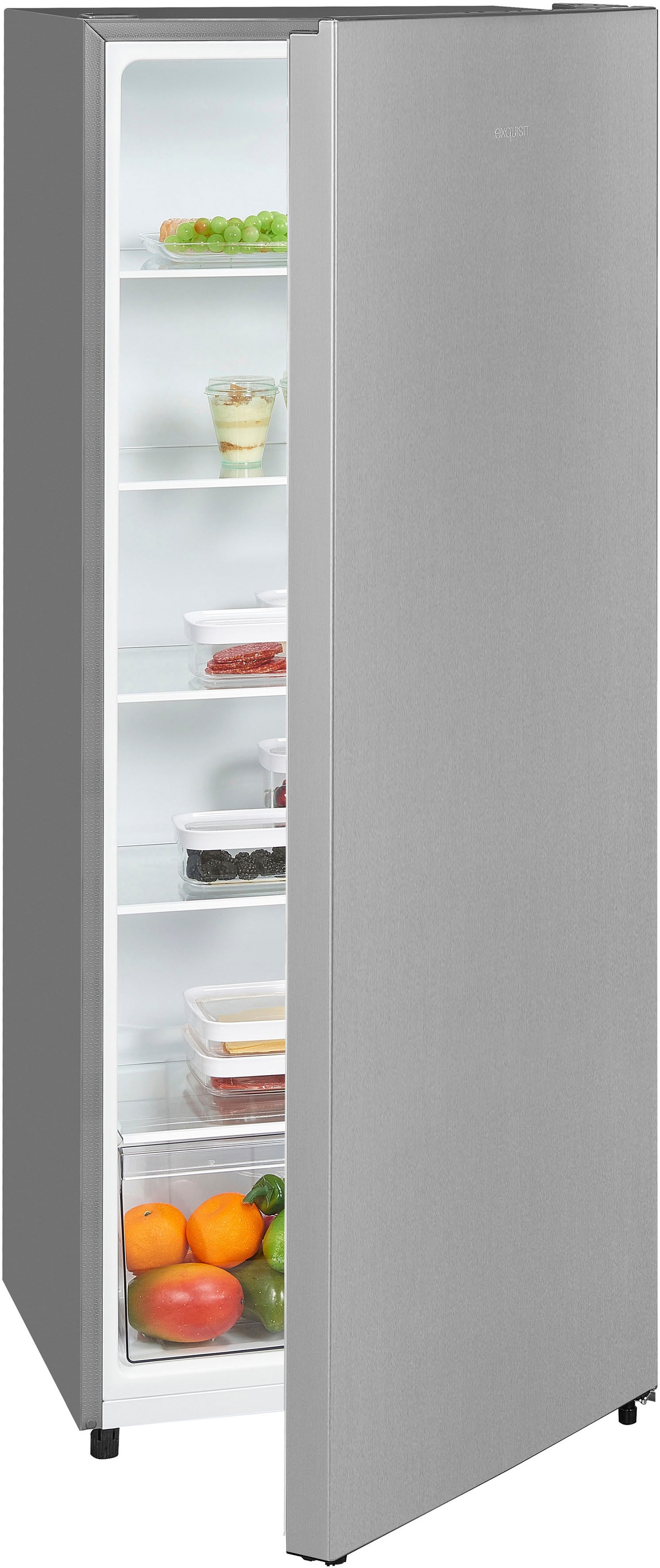 exquisit Vollraumkühlschrank, KS320-V-010E inoxlook, 143,4 cm hoch, cm kaufen 55,0 breit