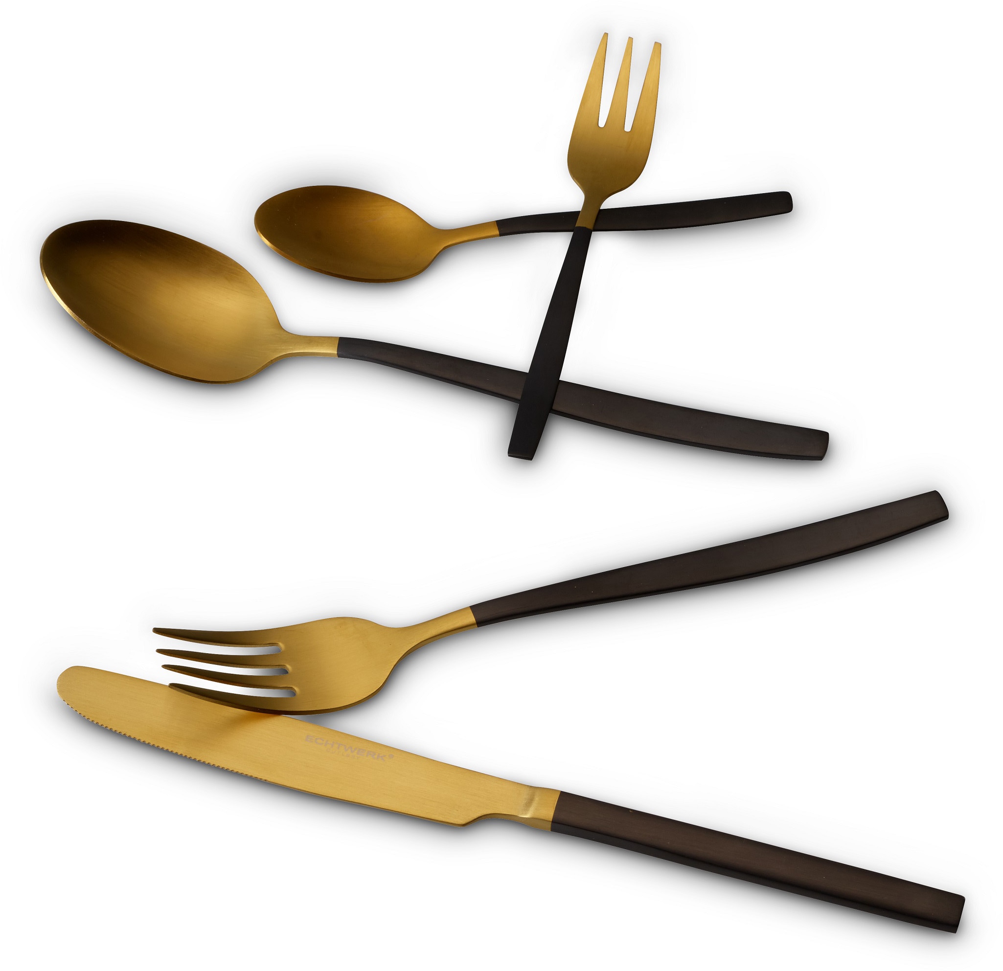 ECHTWERK Besteck-Set »Positano Due«, (Set, 20 tlg.), Tafelbesteck, PVD beschichtet, zweifarbig (Gold/Black)