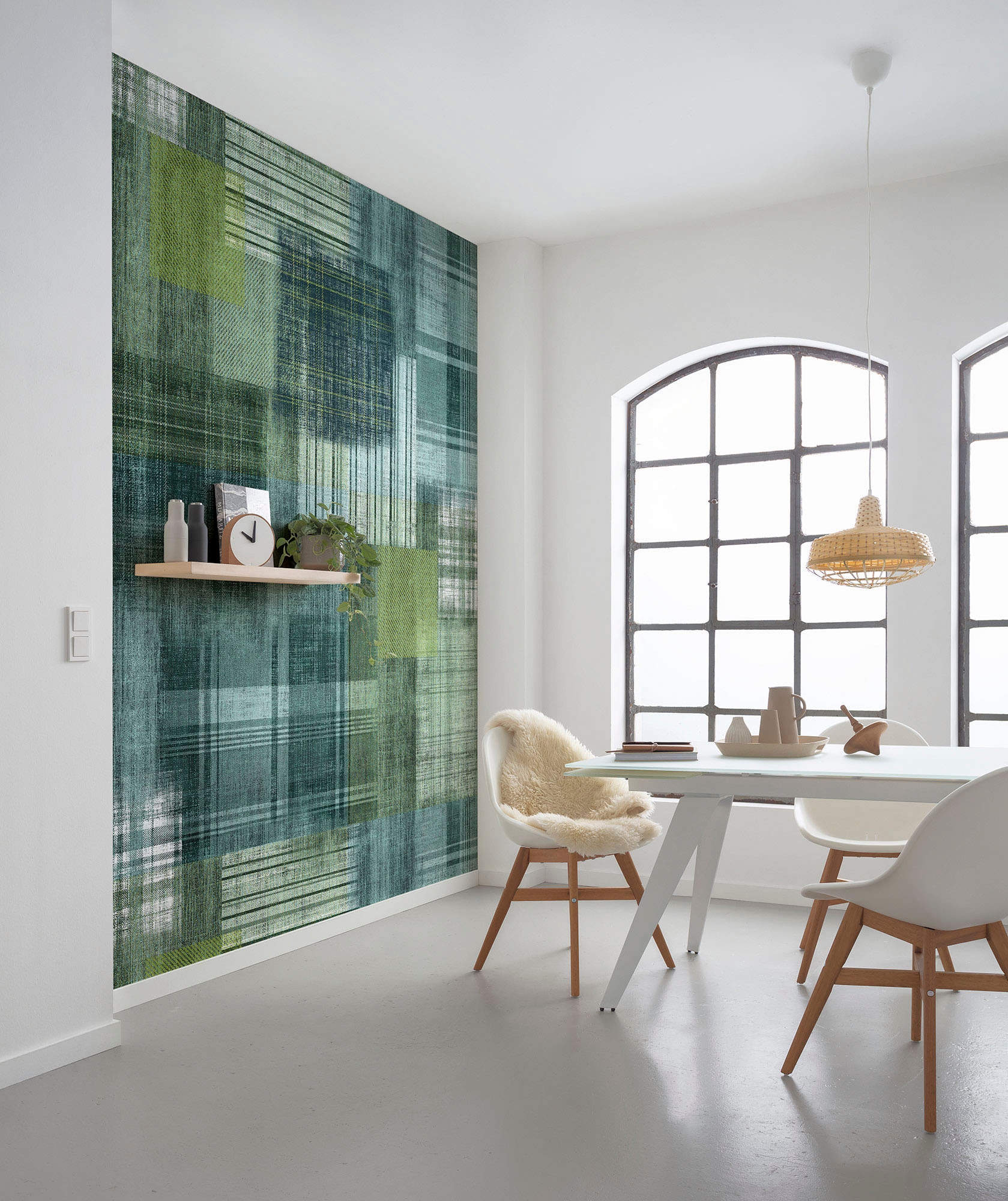 Komar Vliestapete »Patchy Plaid«, 200x250 cm (Breite x Höhe), Vliestapete, günstig online kaufen