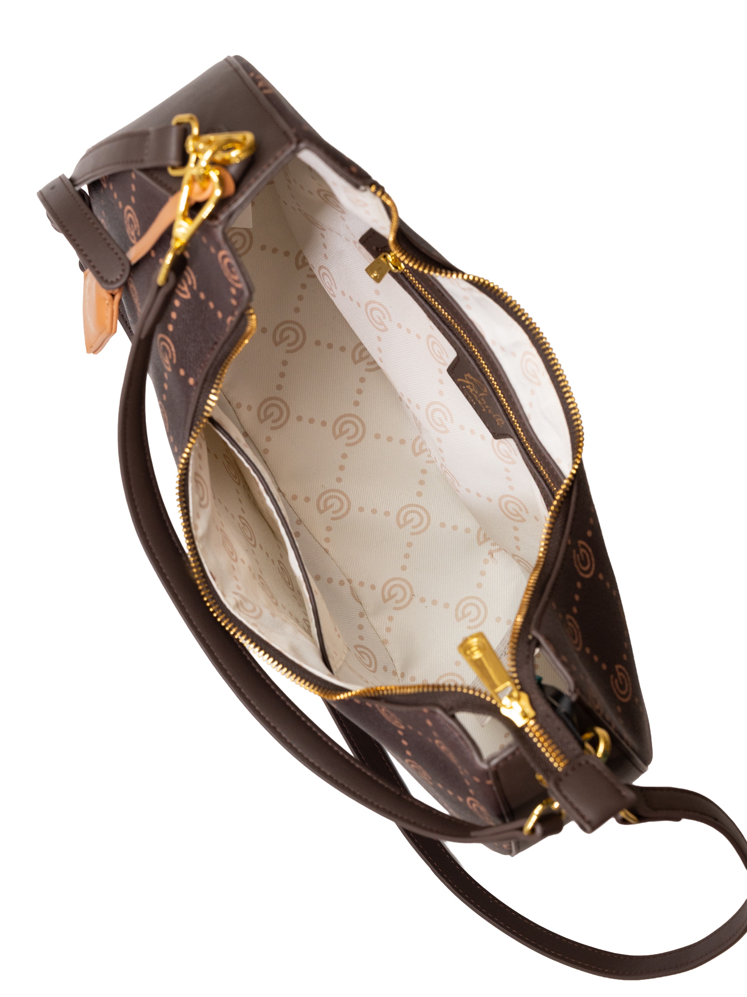 Gabriella GUCCI Hobo »JENNIFER« Damen Henkeltasche, Schultertasche, Umhängetasche mit Logoapplikation
