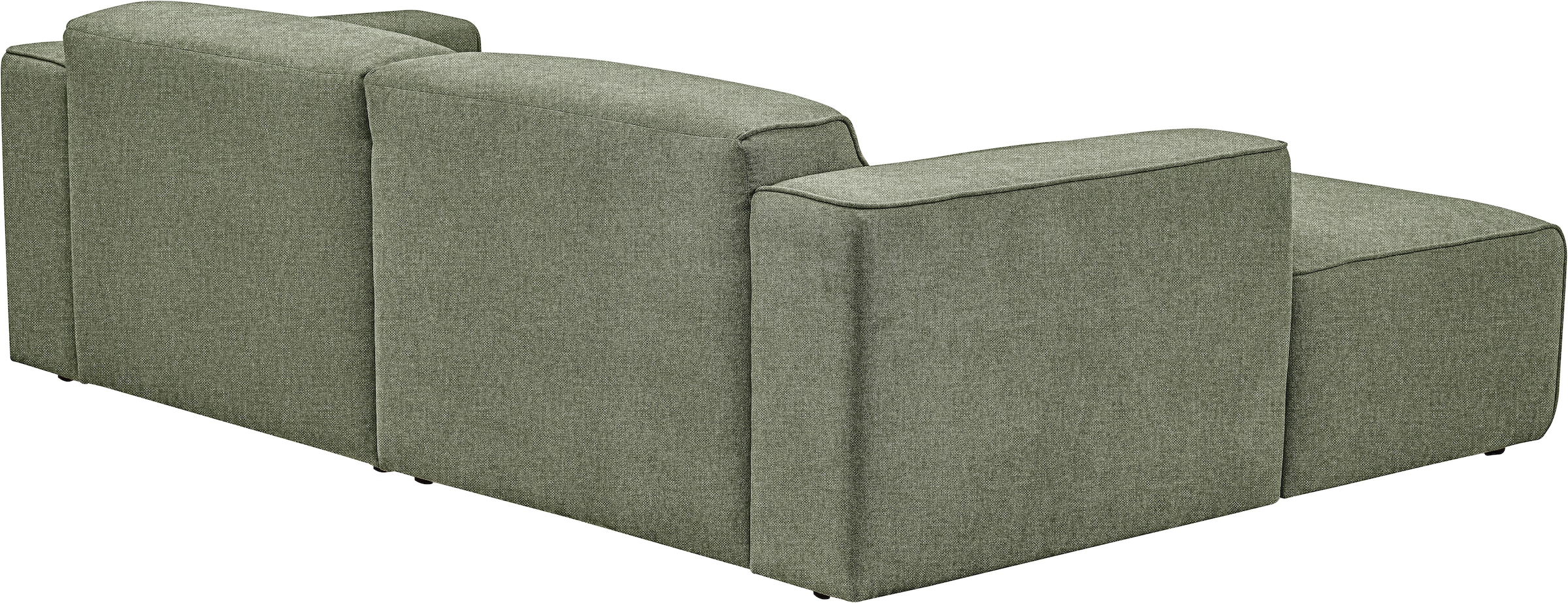 andas Ecksofa »Noord mit Kedernaht, Breite 234 cm«, Cord, Struktur, Webstoff, mit Wellenunterfederung, Massivholzrahmen