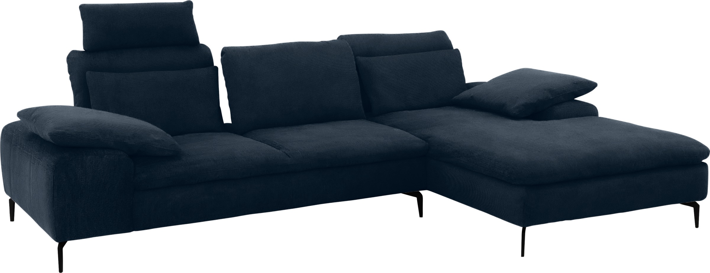 W.SCHILLIG Ecksofa »valentinoo, Designsofa, bequem, elegant und zeitlos, L-Form«, (Set), inklusive Hocker, mit Sitztiefenverstellung, Breite 299 cm