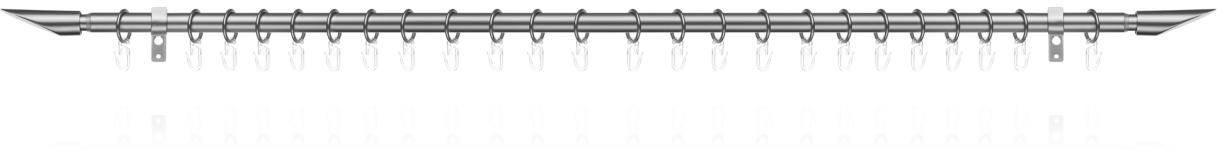LICHTBLICK ORIGINAL Gardinenstange »Gardinenstange Lipstick, 20 mm, ausziehbar, 1 läufig 130 - 240 cm«, 1 läufig-läufig, ausziehbar, Einläufige Vorhangstange mit Ringen für Gardinen und Stores.