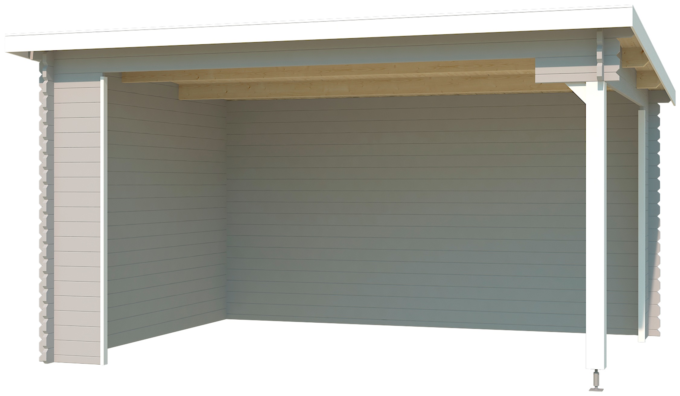 LASITA MAJA Gartenhaus »Unterstand Columbus«, Unterstand / Lounge 34mm, Fundamentmass 4250x3000, Lichtgrau