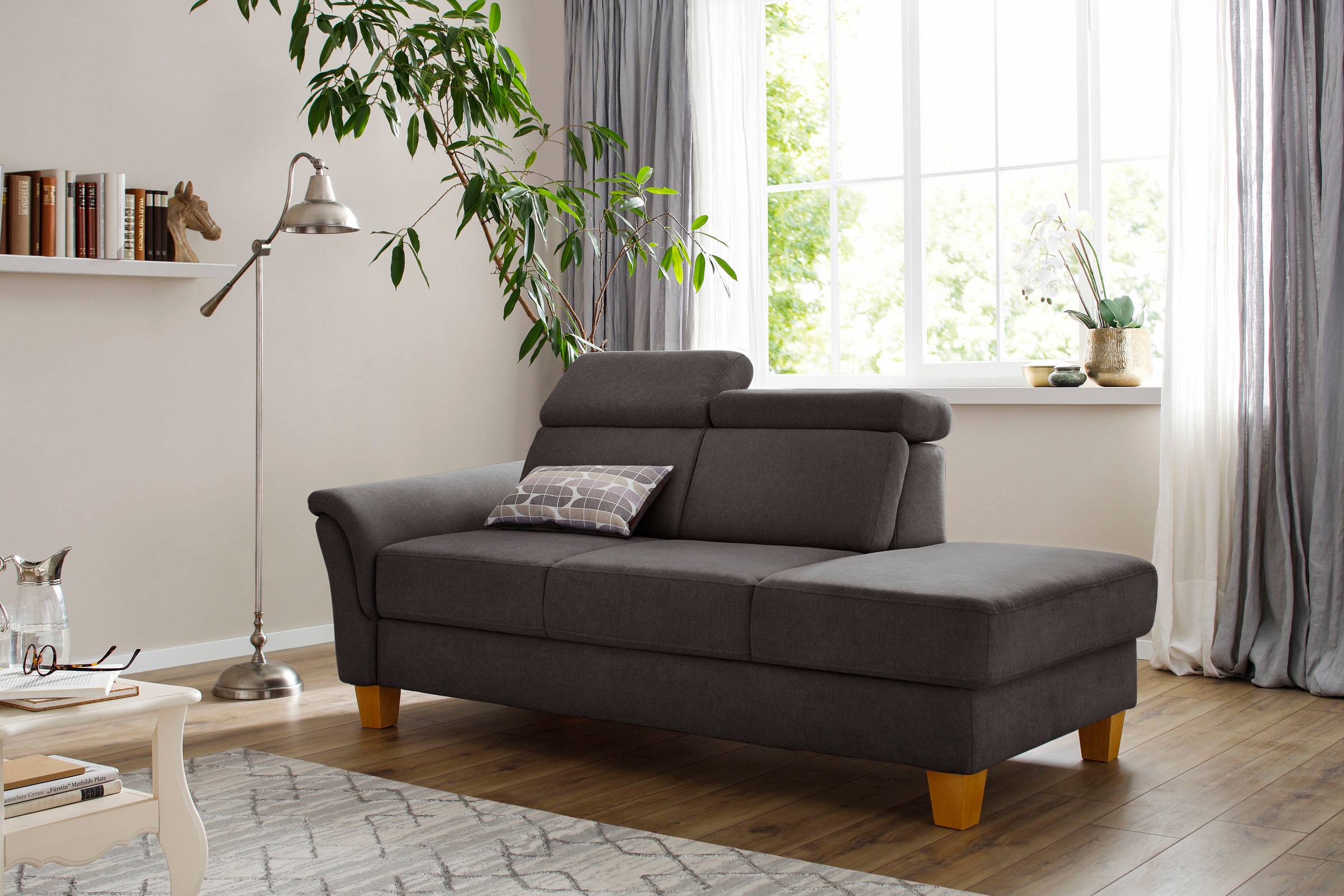 Home affaire Recamiere "Conville" incl. Kopfteilverstellung, Federkern, wah günstig online kaufen