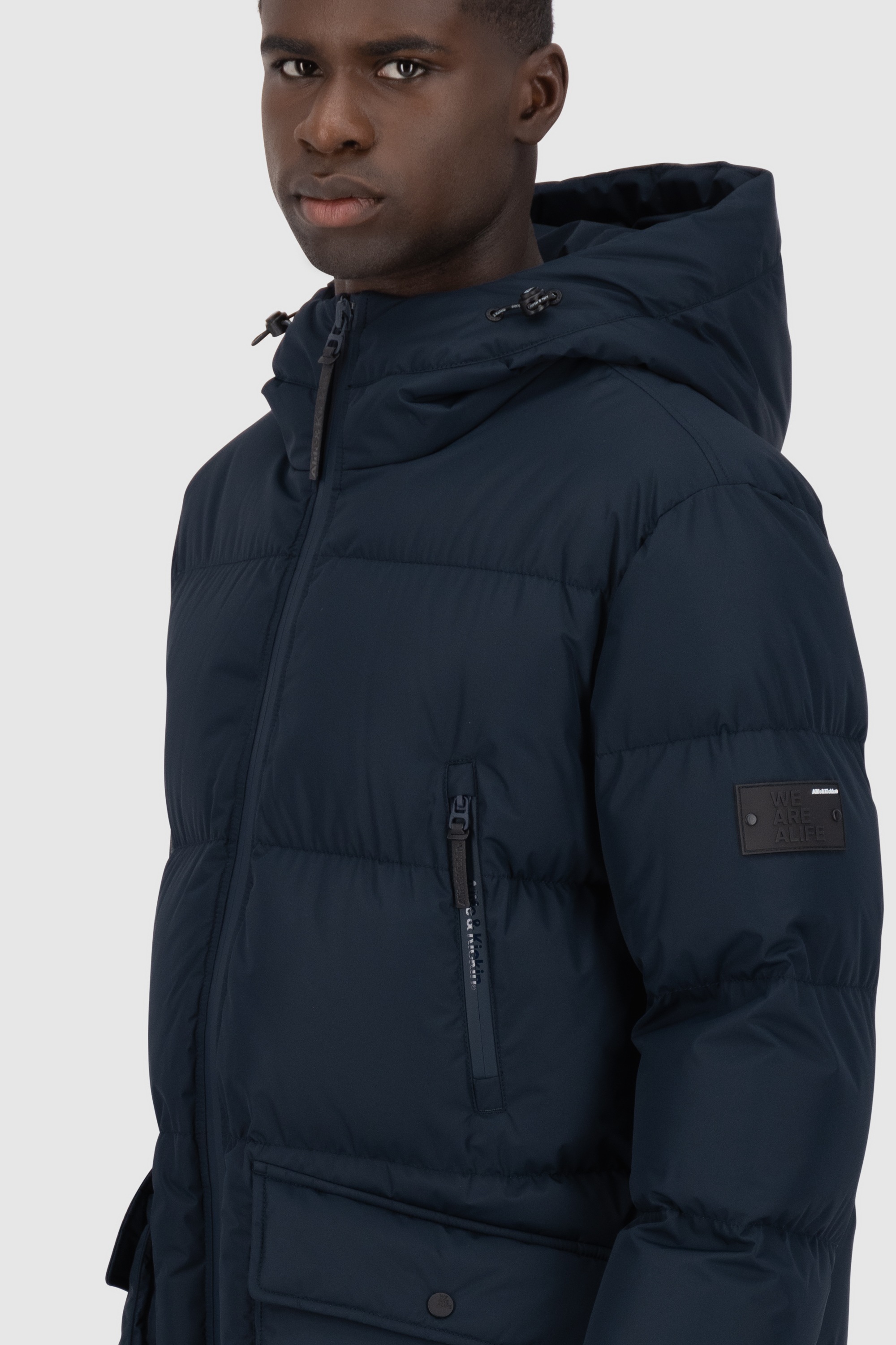 Alife & Kickin Steppjacke »Herren NinoAK A«, mit Kapuze, lange Jacke mit gefütterter Kapuze und bequemer Schnittform