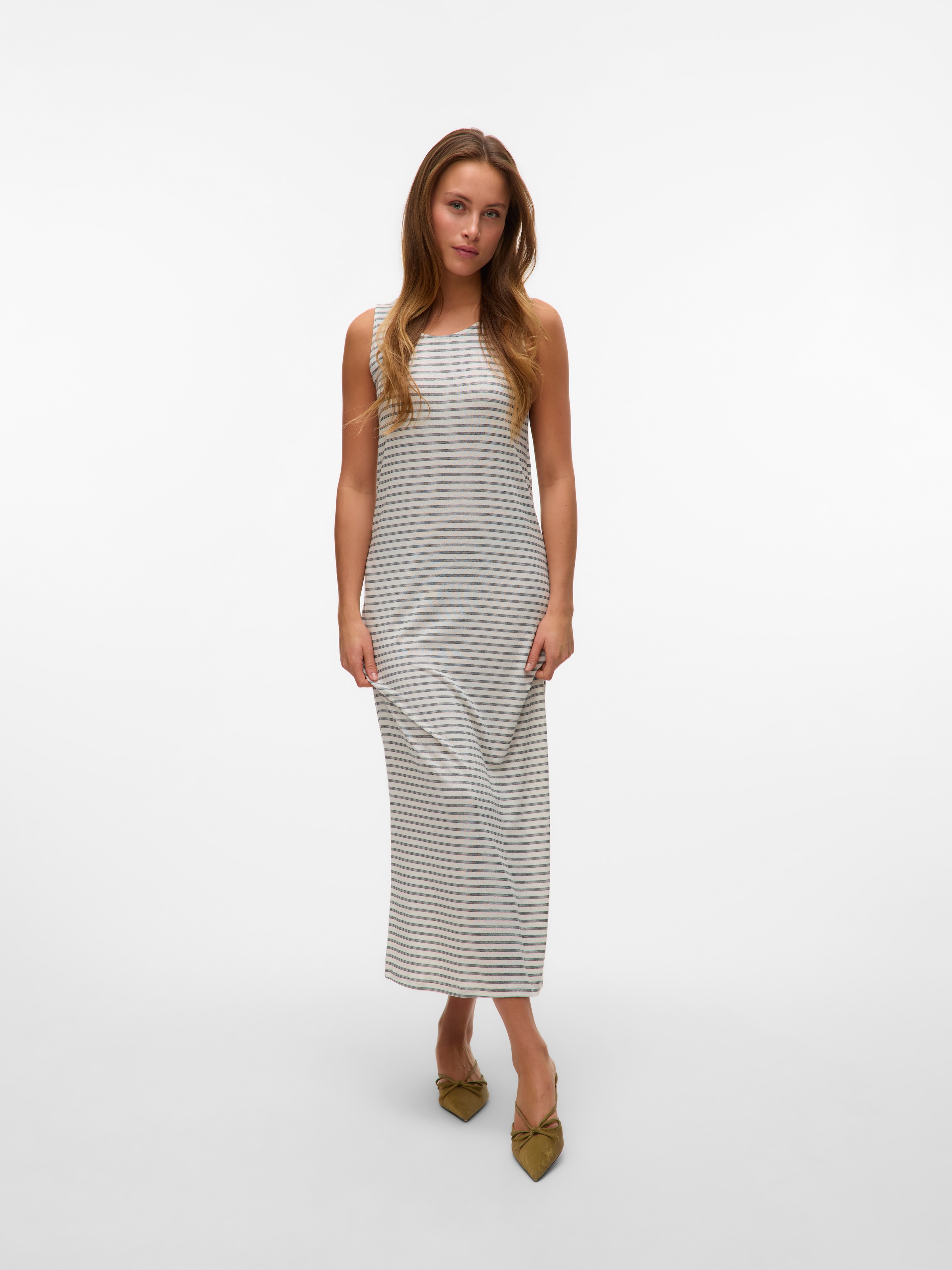 Vero Moda Midikleid »VMGINA SL 7/8 DRESS JRS NOOS«, Sommerkleid