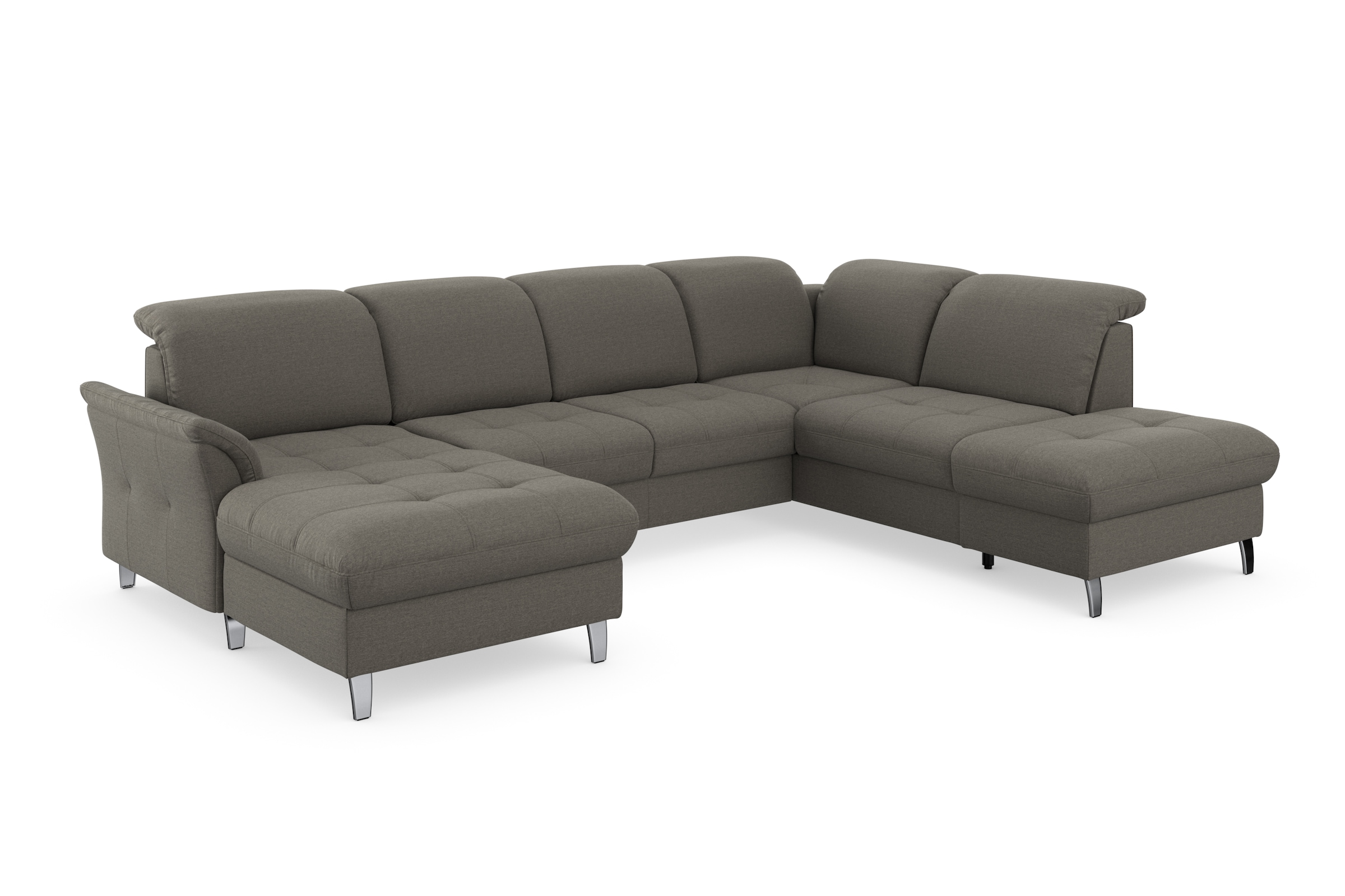 sit&more Wohnlandschaft »Maggiore U-Form« wahlweise mit Kopfteilverstellung, Bettfunktion und Stauraum