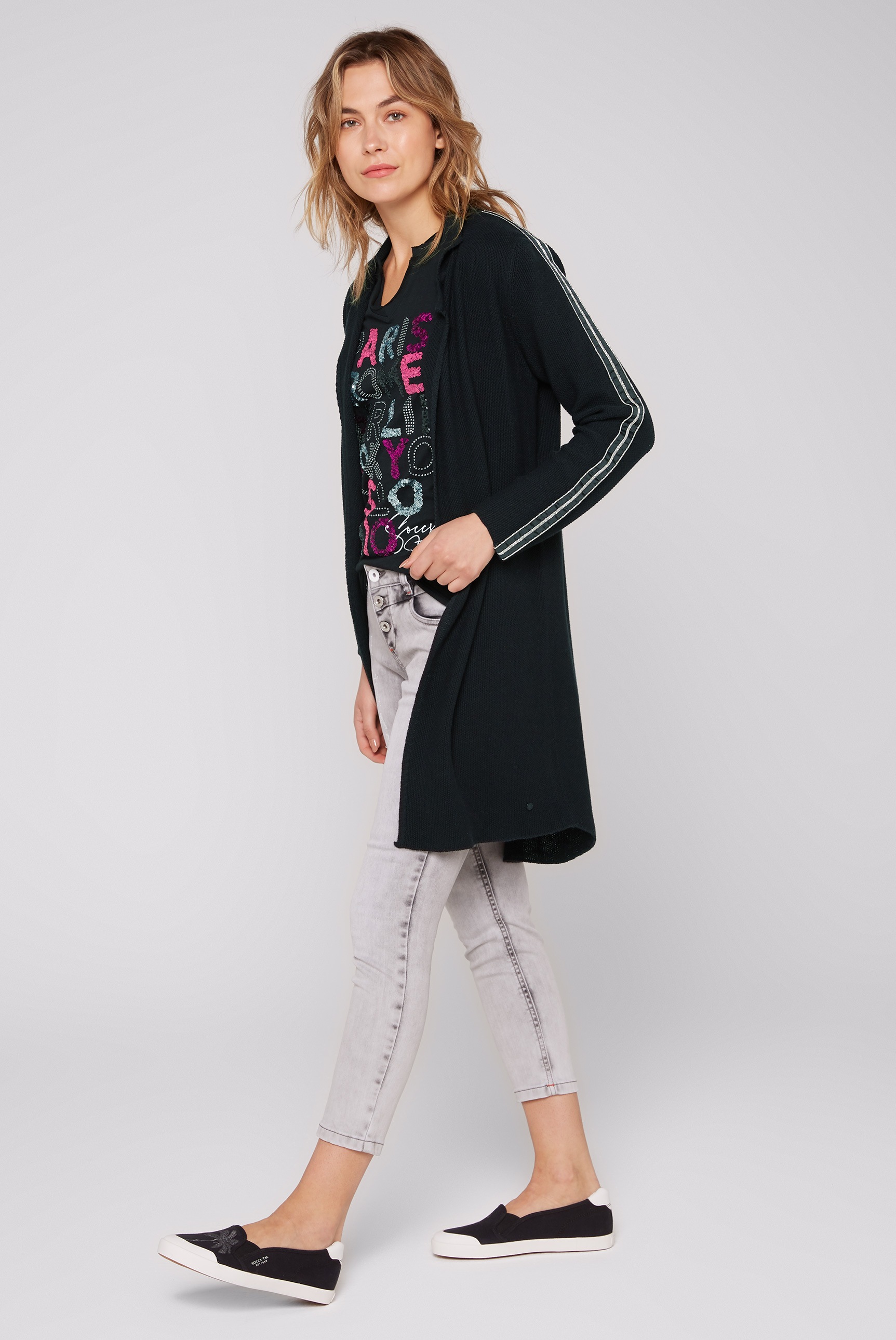 SOCCX Cardigan, mit Perlmuster