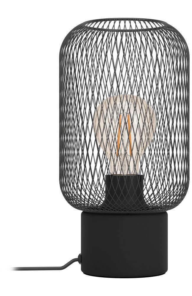 EGLO Tischleuchte »WRINGTON Tischlampe, Vintage, Stahl, E27, Nachttischleuchte, Lampe«, 1 flammig, Leuchtmittel E27 | ohne Leuchtmittel, Tischleuchte, Schreibtischlampe, H28,5 x Ø15 cm, schwarz, 1X60W exkl.