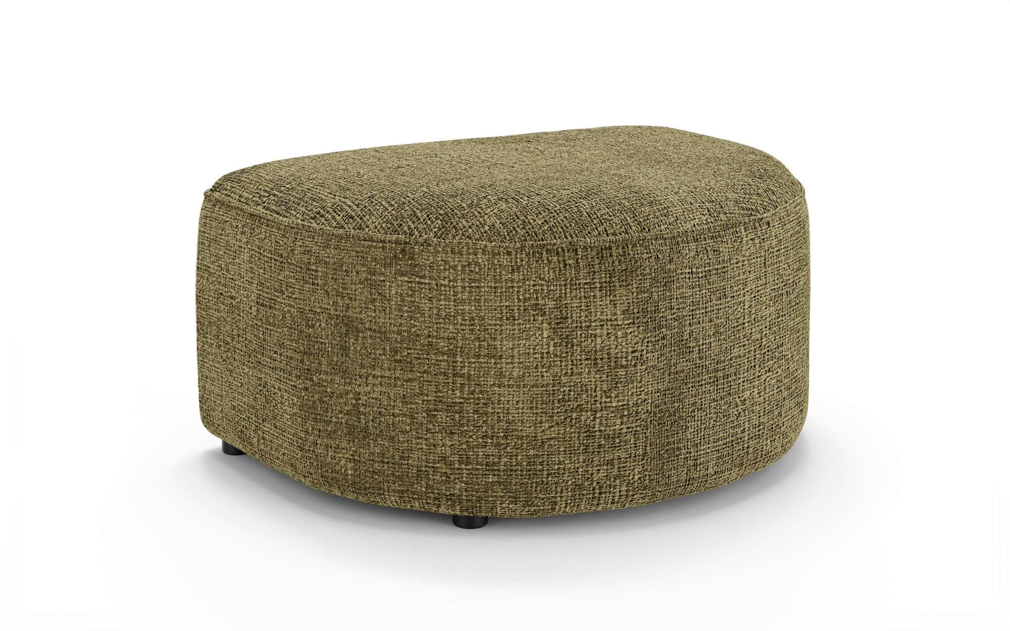 OTTO home Polsterhocker »ADELLA passed zur Serie, Maße B/T/H: 92/69/43 cm«, Hocker mit Wellenunterfederung, runde Form, auch in Cord