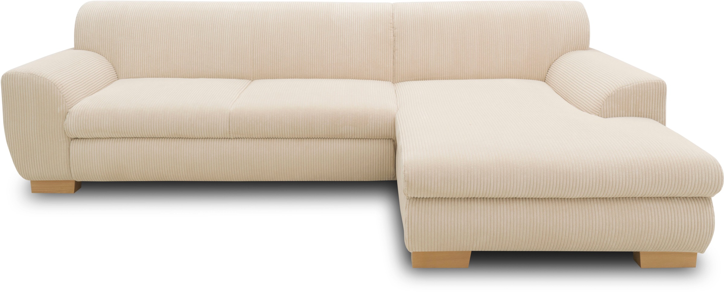 Home affaire Ecksofa »Nika zeitlos und elegant, L-Form«, wahlweise mit Bettfunktion, auch in Cord