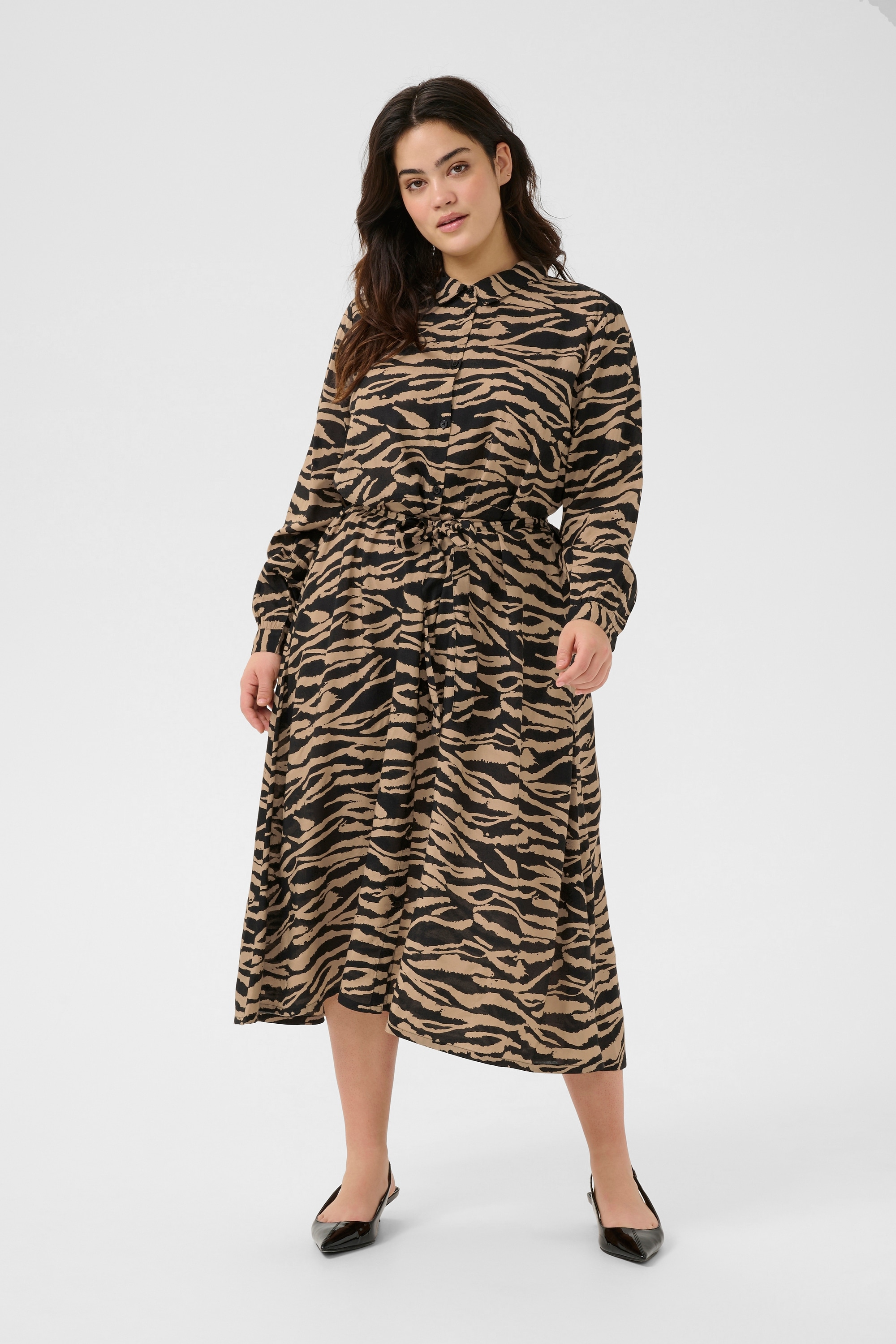 KAFFE Curve Midikleid »Damen Kleid KColivia«