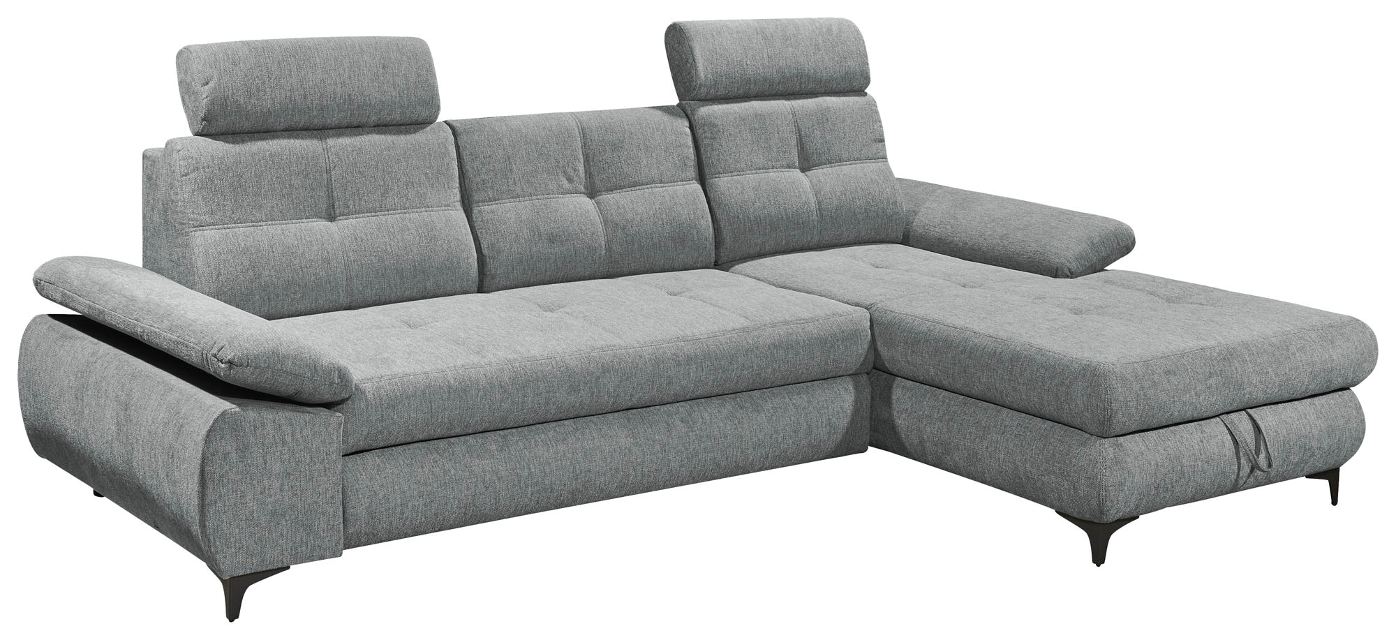 ED EXCITING DESIGN Ecksofa »Altona L-Form« mit Bettfunktion, Bettkasten, Armteilverstellung & Kopfstützen