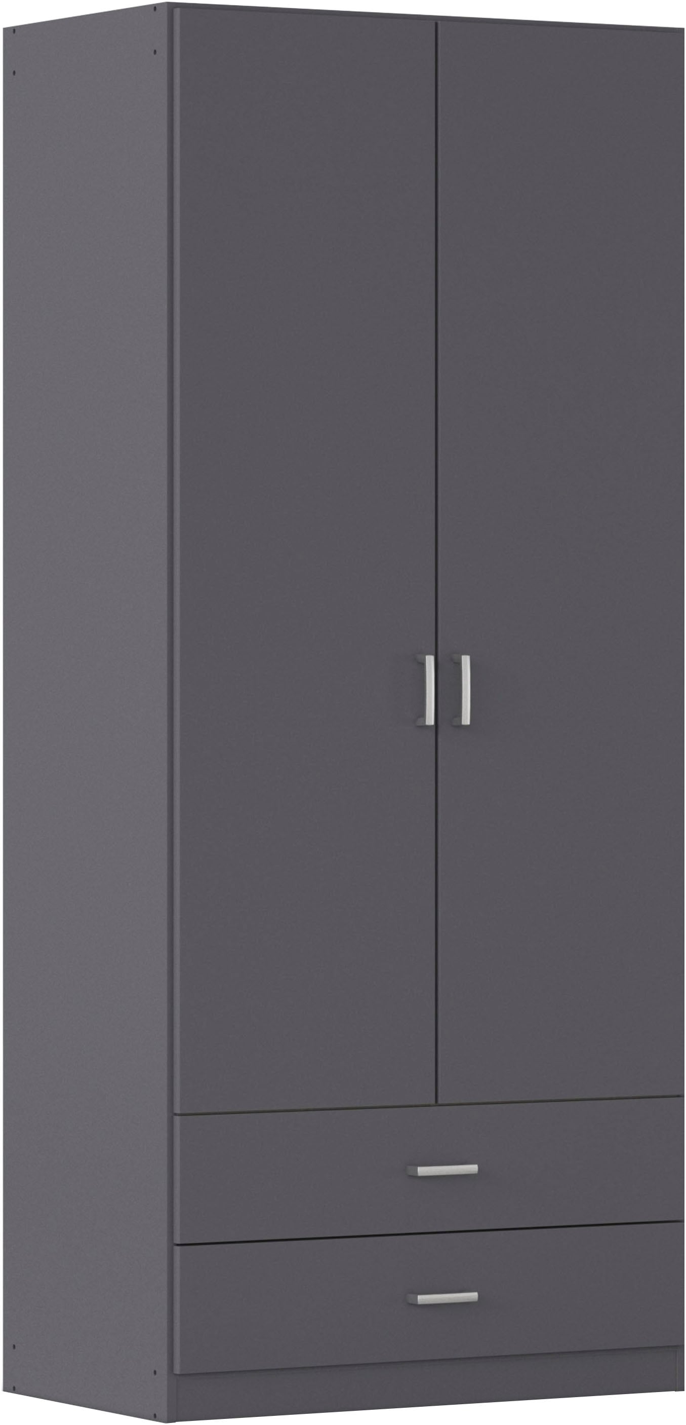 rauch Drehtürenschrank »Kleiderschrank Garderobe GAMMA Breiten 91/136/181/226/271/315/360 cm« in 3 Ausstattungen BASIC/CLASSIC/PREMIUM (inkl. SOFT-CLOSE-Funktion),  mit Schubladen, verschiedene Griff-Varianten TOPSELLER MADE IN GERMANY