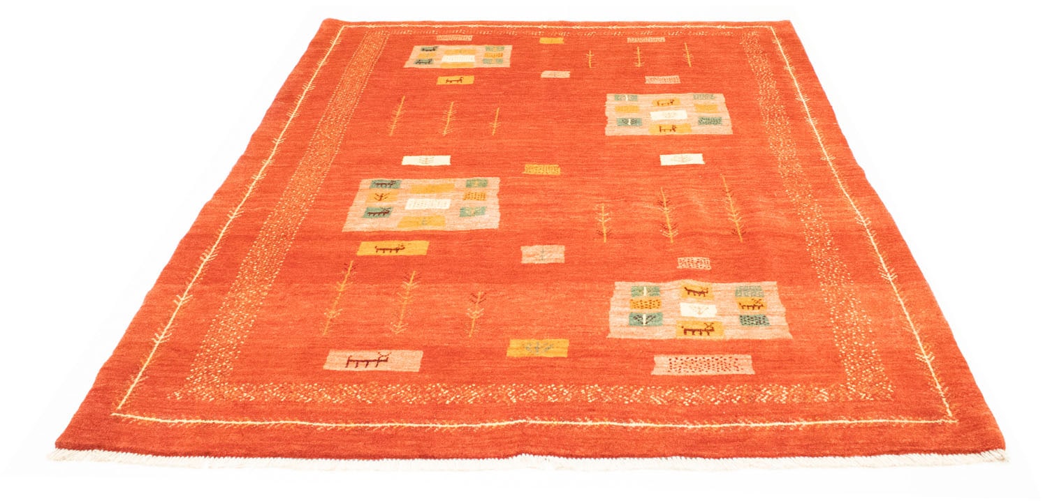 morgenland Wollteppich »Gabbeh Teppich handgeknüpft rot«, rechteckig,  handgeknüpft bequem und schnell bestellen