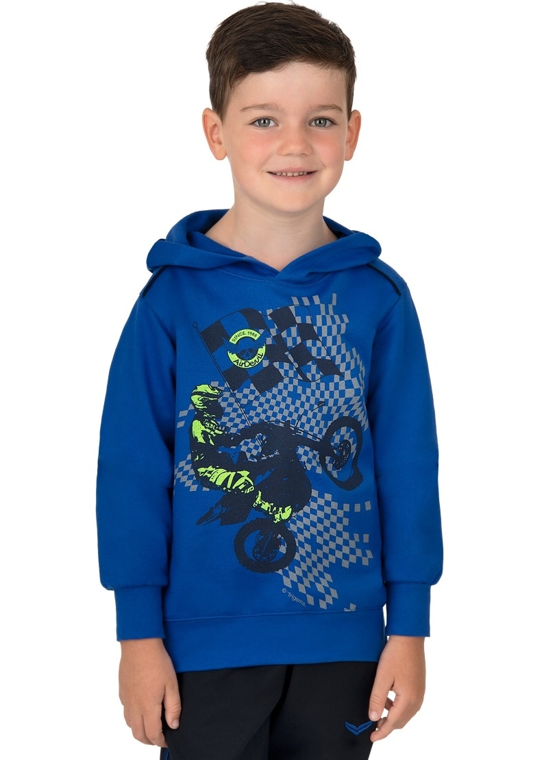 Trigema Sweatshirt »TRIGEMA Kapuzenpullover mit Motocross-Print«