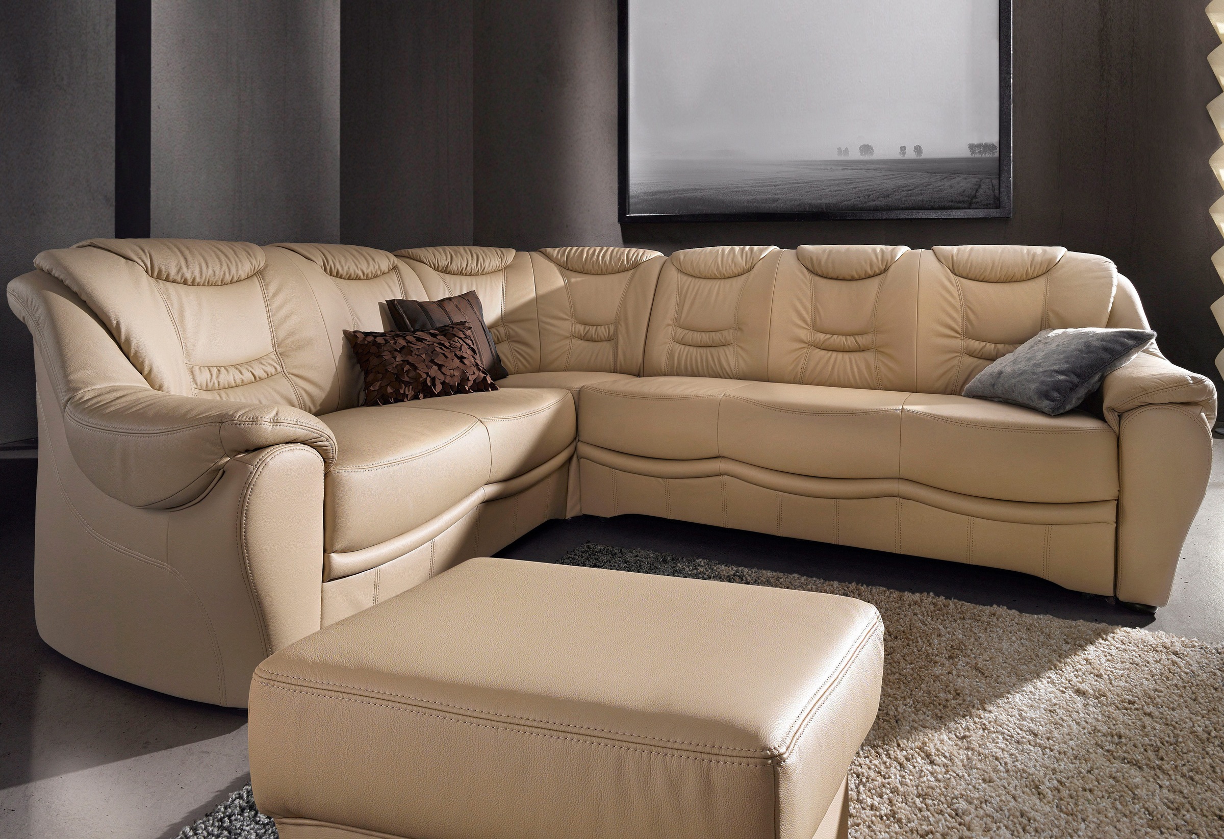 sit&more Ecksofa »Benson L-Form«, wahlweise mit Bettfunktion