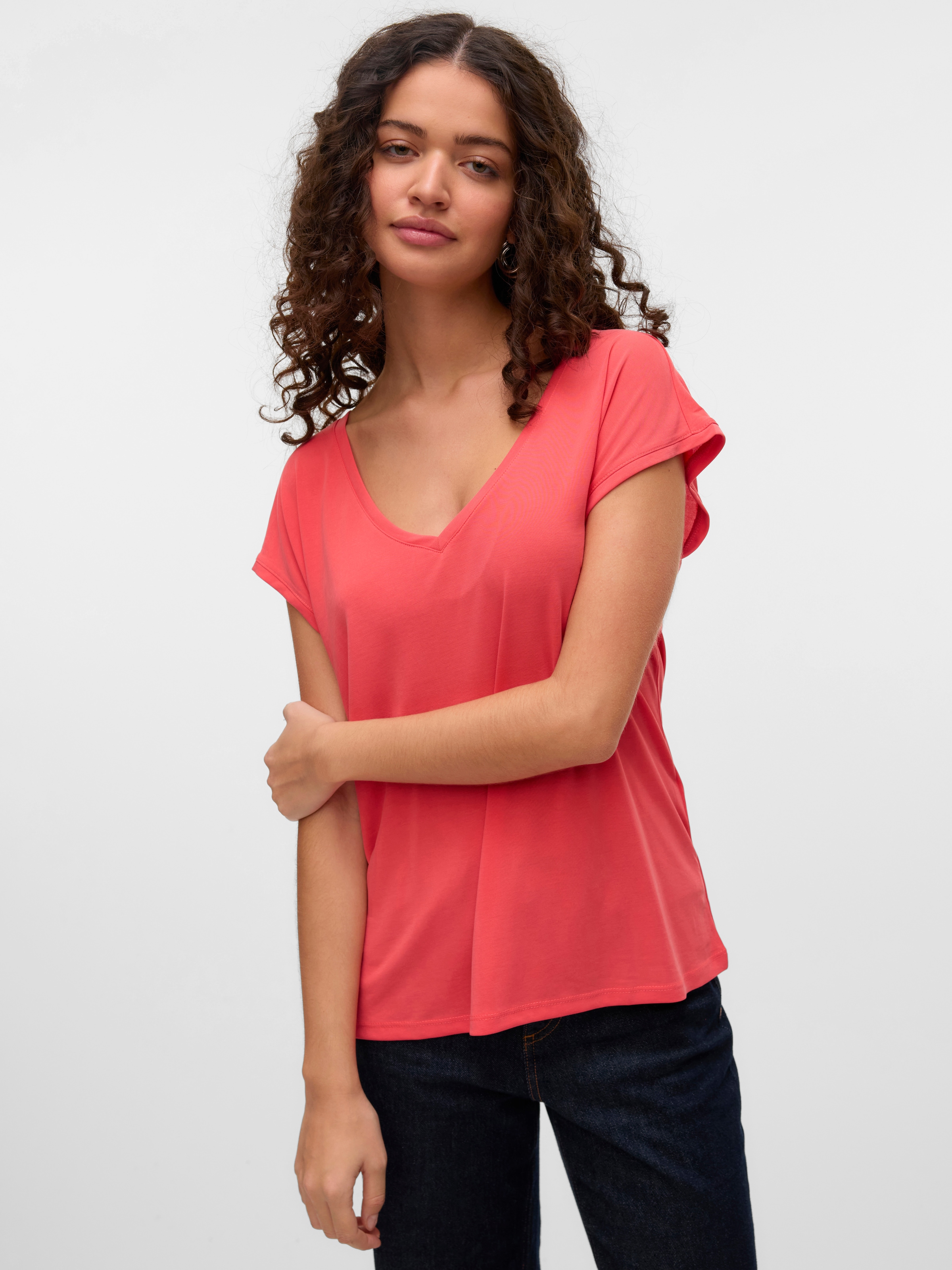 Vero Moda V-Shirt »VMFILLI SS V-NECK TEE GA NOOS«