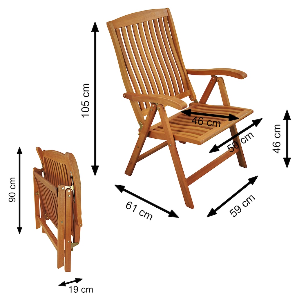 indoba Garten-Essgruppe »Sun Flair«, (7 tlg.)